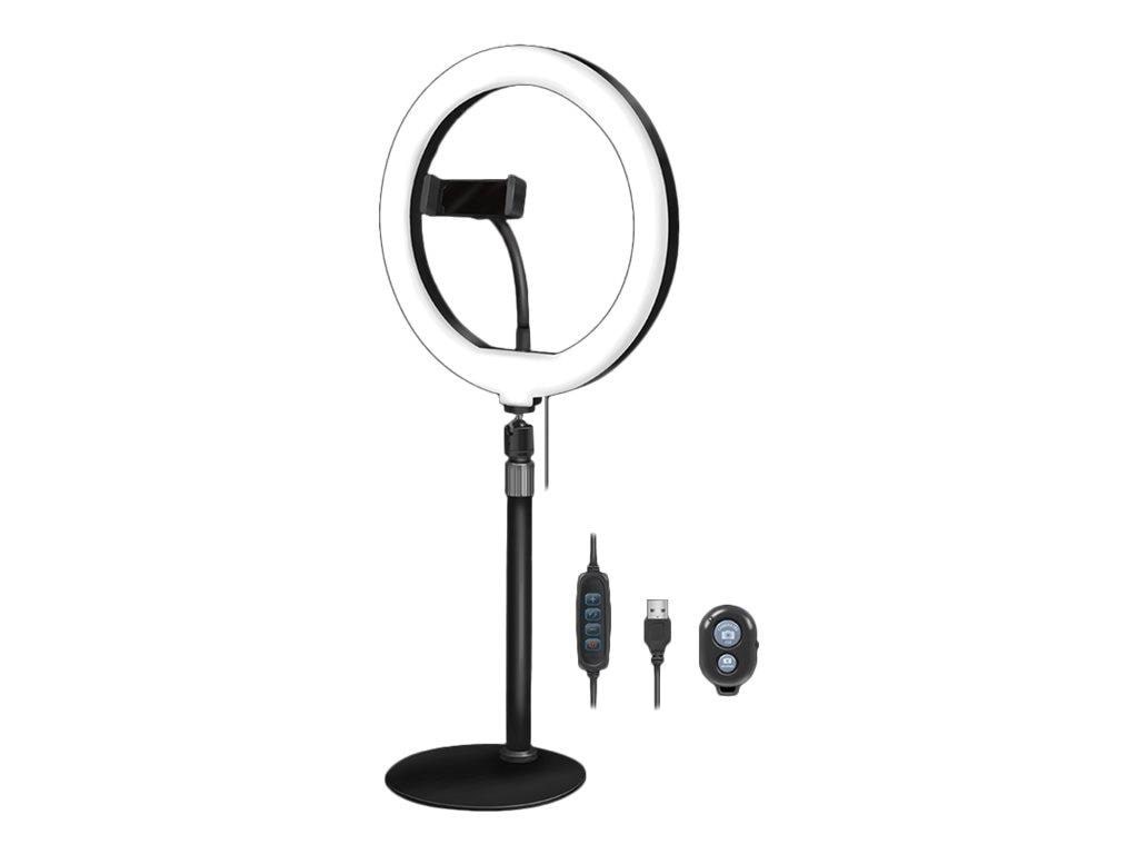Logilink Smartphone Ring Light Tripod With Remote Shutter Height Adjust. Ø 25 cm - Streamingausruestung