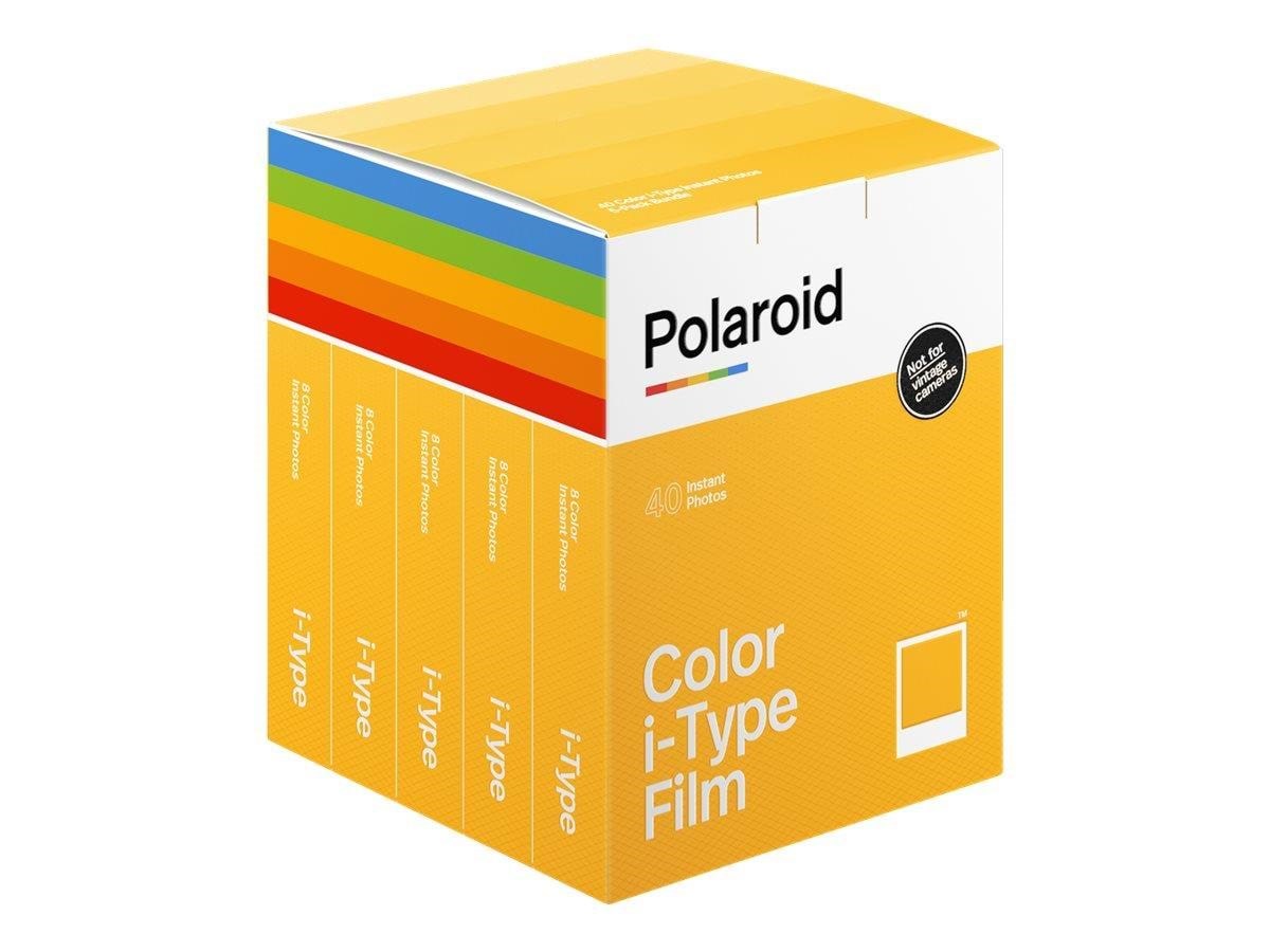 Polaroid Color Film I-type (8 Exposures) - White Frame - 5-pack - Photo Film
