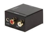 Logilink Coaxial And Toslink to Analog L/r And 3.5 mm Jack Audio Converter - Kabelkanal Kabelschlauch Schwarz Ca0101