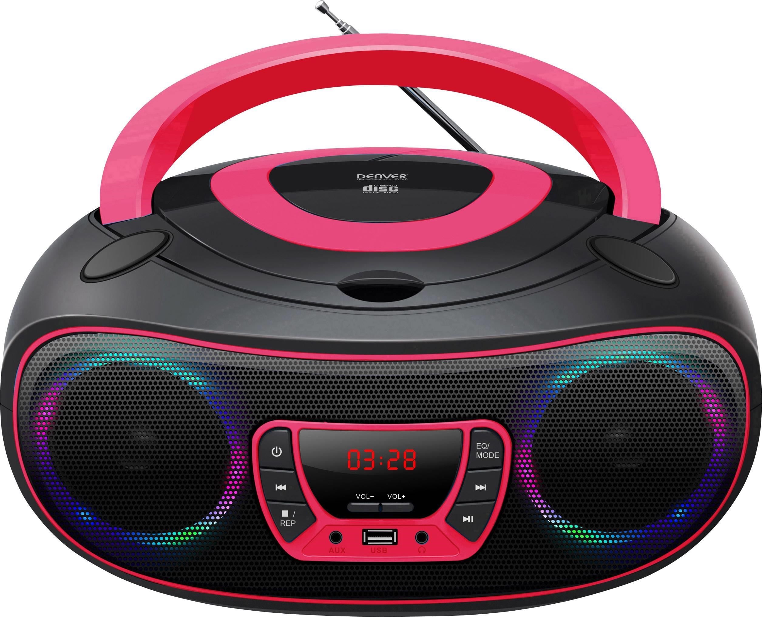 Denver Tcl-212bt - Pink - Boombox - CD - FM - Usb - Bluetooth - CD Player