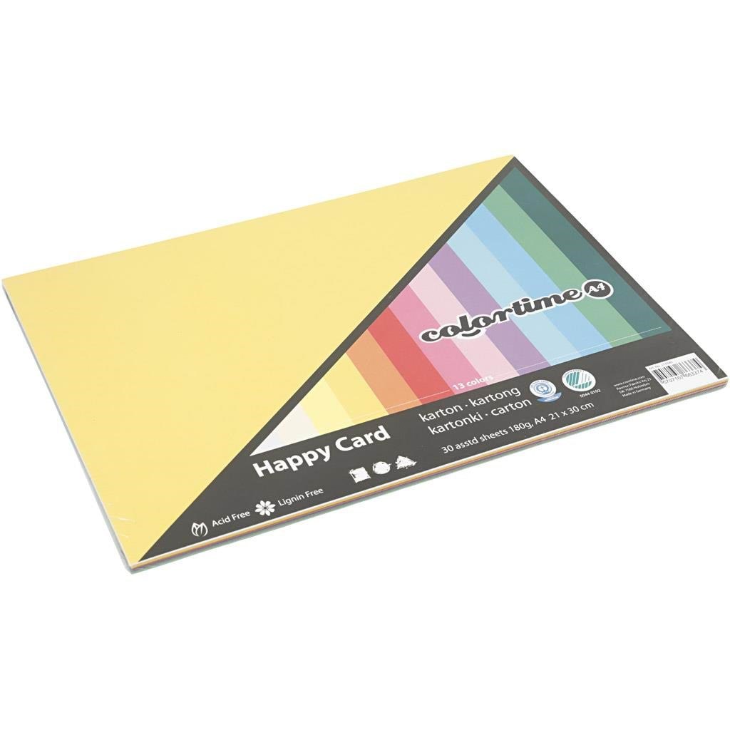 Creativ Company Spring Cardboard Color A4 30 Sheets - Papier Fotopapier Und Etiketten 214340