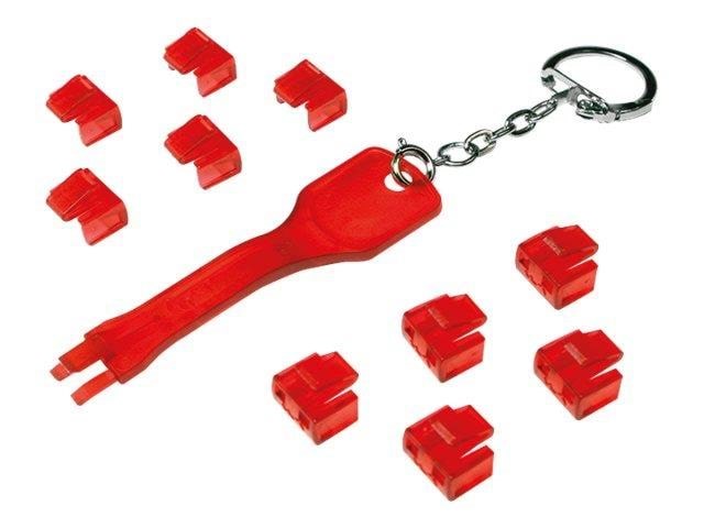 Logilink Rj45 Lan Port Blocker (1x Key 10x Locks) - Netzwerkzubehoer Mp0042