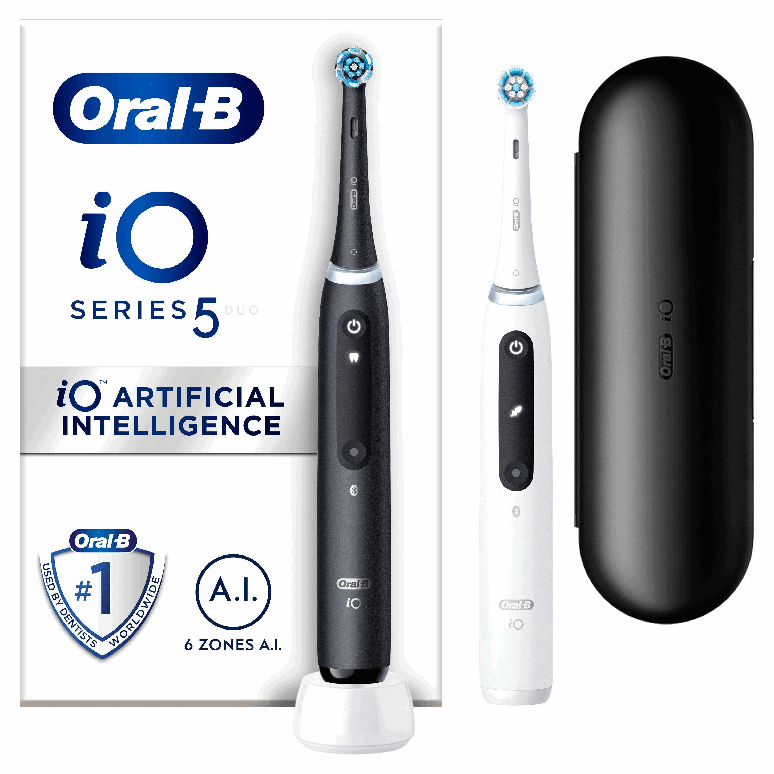 Oral-b Elektrische Zahnbürste Io5 Duo Doppelpack Schwarz/weiß - Elektrische Zahnbuersten