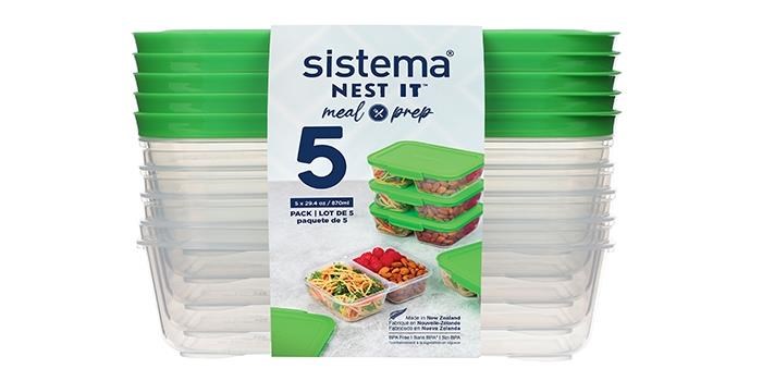 Sistema Meal Prep 5 Pack - 870 ml - Kuechenzubehoer 59165