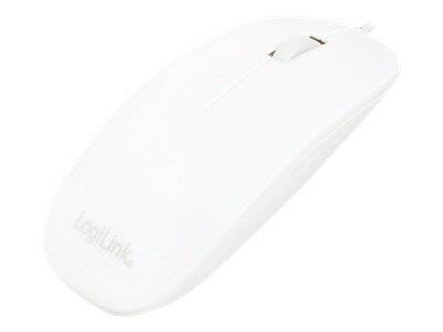 Logilink Mouse Optical White Flat - Maus (Weiß)