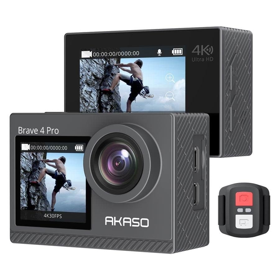 Akaso Brave 4 Pro Dual Screen 4k/30fps 20mp Action Camera - Action Kamera Syya0013-gy