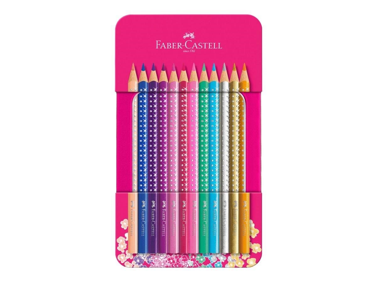 Faber-castell Sparkle Colour Pencil.12 pc in Tin Box - Utensilien Zum Schreiben Und Zeichnen