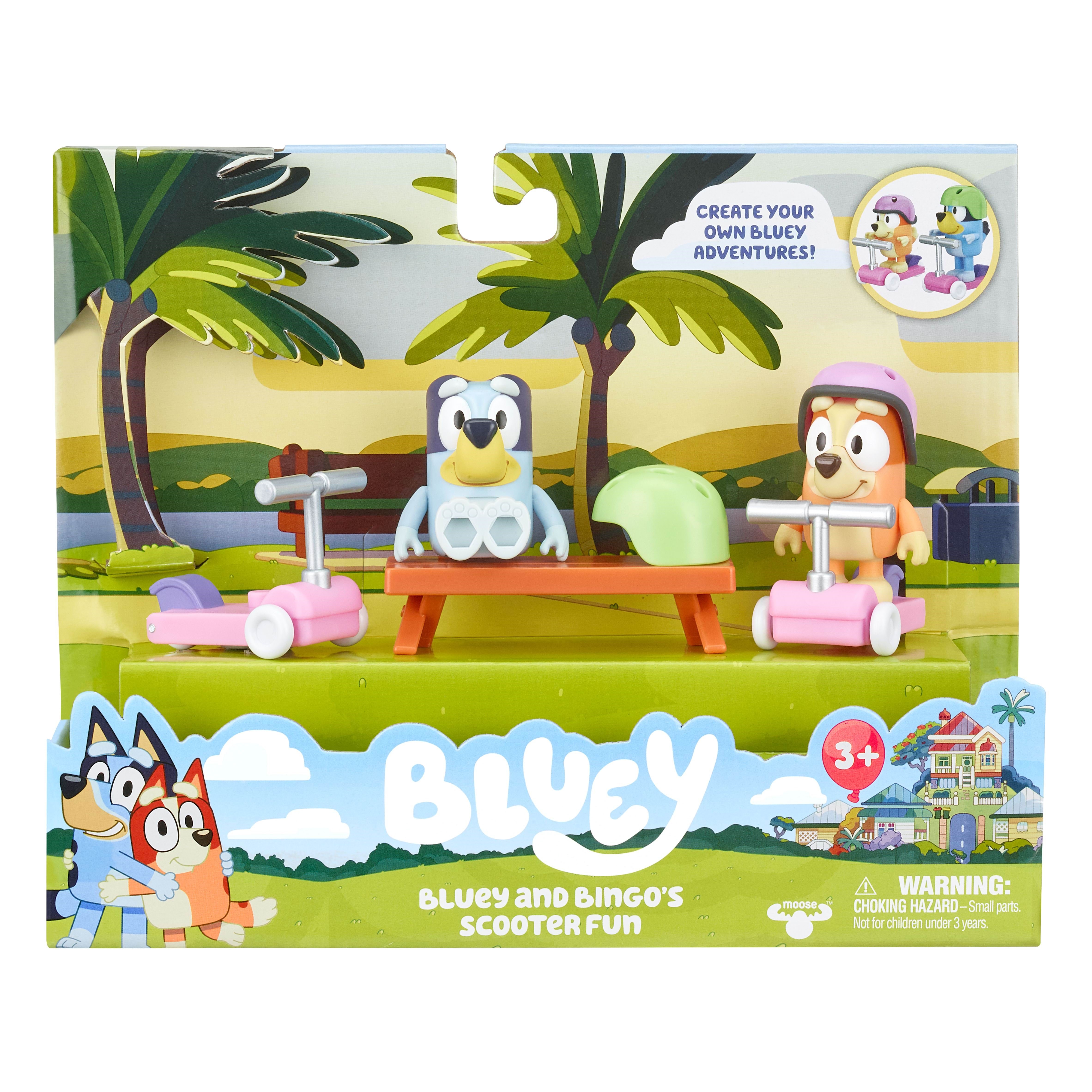 Bluey Figure & Vechicle Playset - Scooter Time - Spielsets