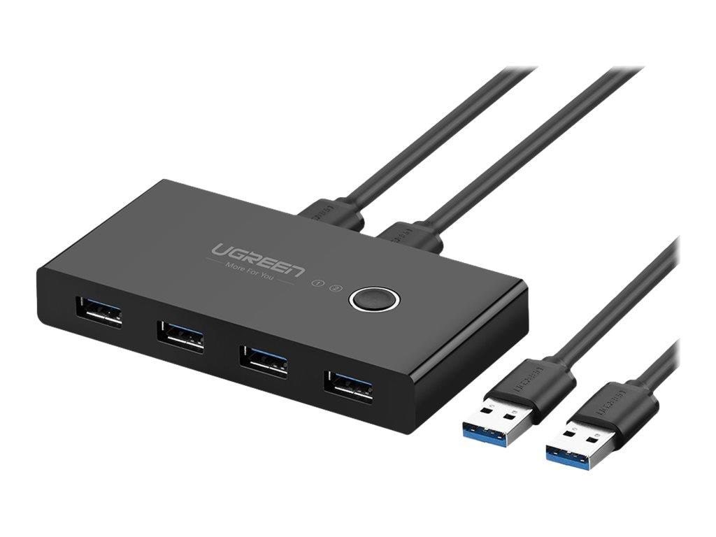 Ugreen Usb 3.0 Peripheral Sharing Switch - 4 Ports Usb-hubs - Usb 3.0 - 4 - Schwarz - Usb Hubs