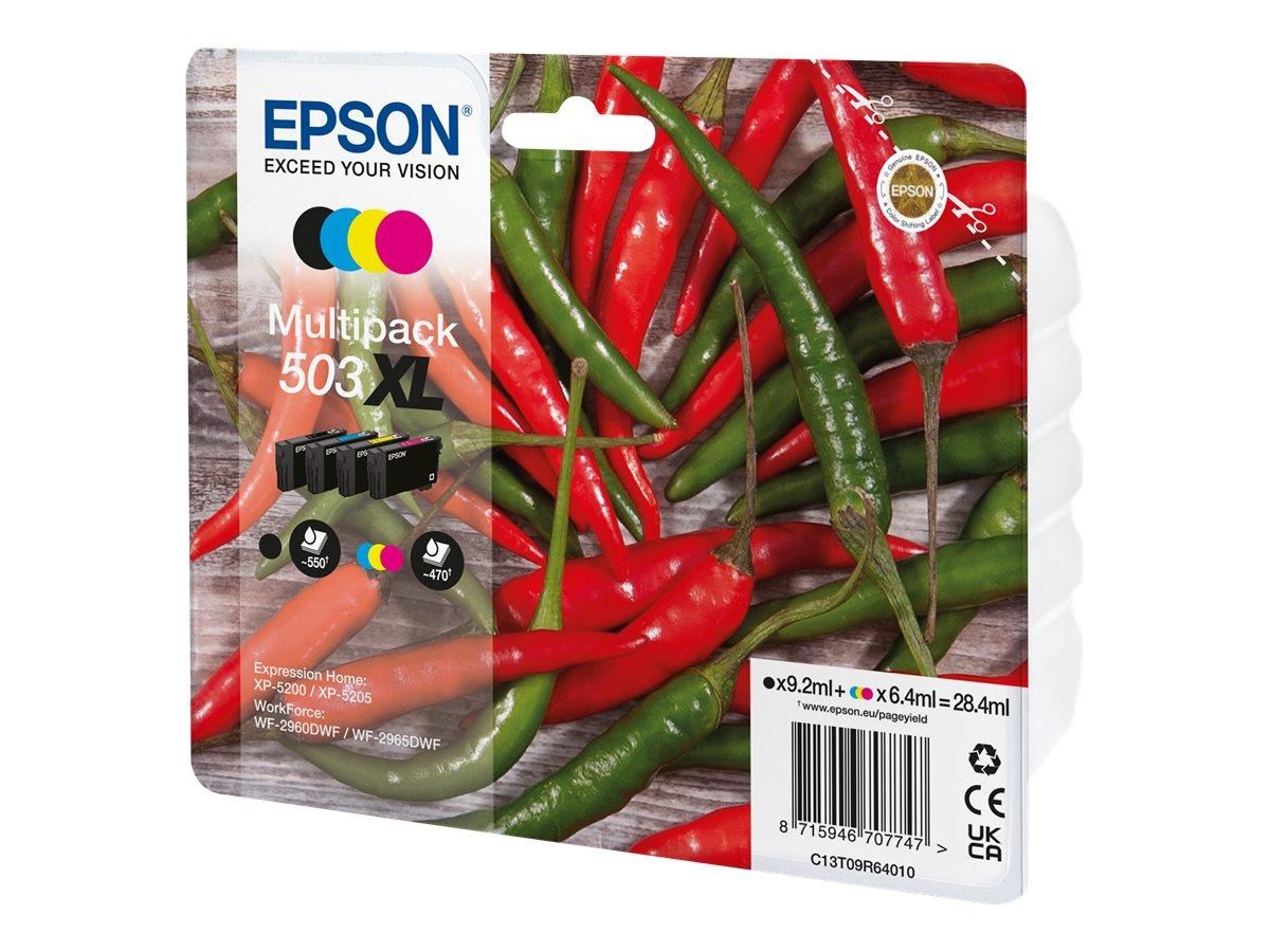 Epson 503xl Multipack - 4-pack - XL - Black Yellow Cyan Magenta - Original - Ink Cartridge - Druckerzubehoer Tinte Toner C13t09r64010