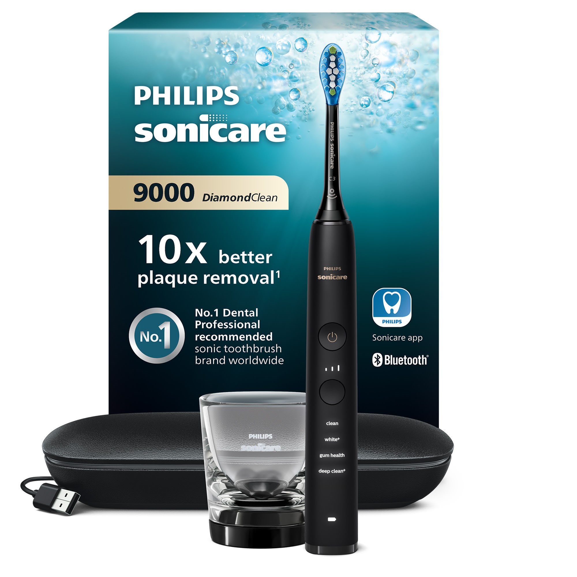 Philips Elektrische Zahnbürste Sonicare Diamondclean 9000 Hx9911/09 - Black - Elektrische Zahnbuersten