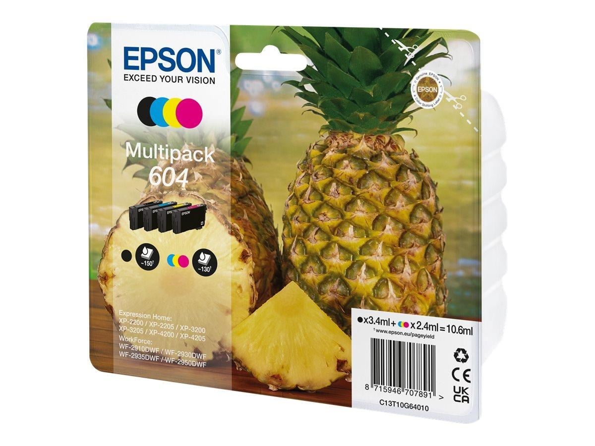 Epson 604 Multipack - 4-pack - Black Yellow Cyan Magenta - Original - Ink Cartridge - Druckerzubehoer Tinte Toner