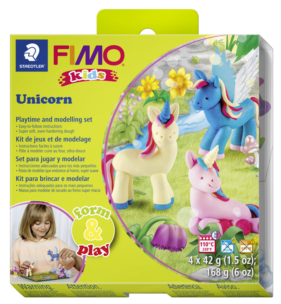 Staedtler Set Mod. Clay Fimo Kids F&P Unicorn - Hobby Zubehoer