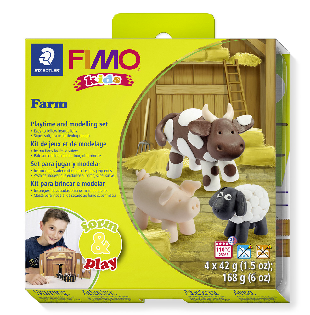 Staedtler Set Mod. Clay Fimo Kids F&P Farm - Hobby Zubehoer 8034 01 LZ