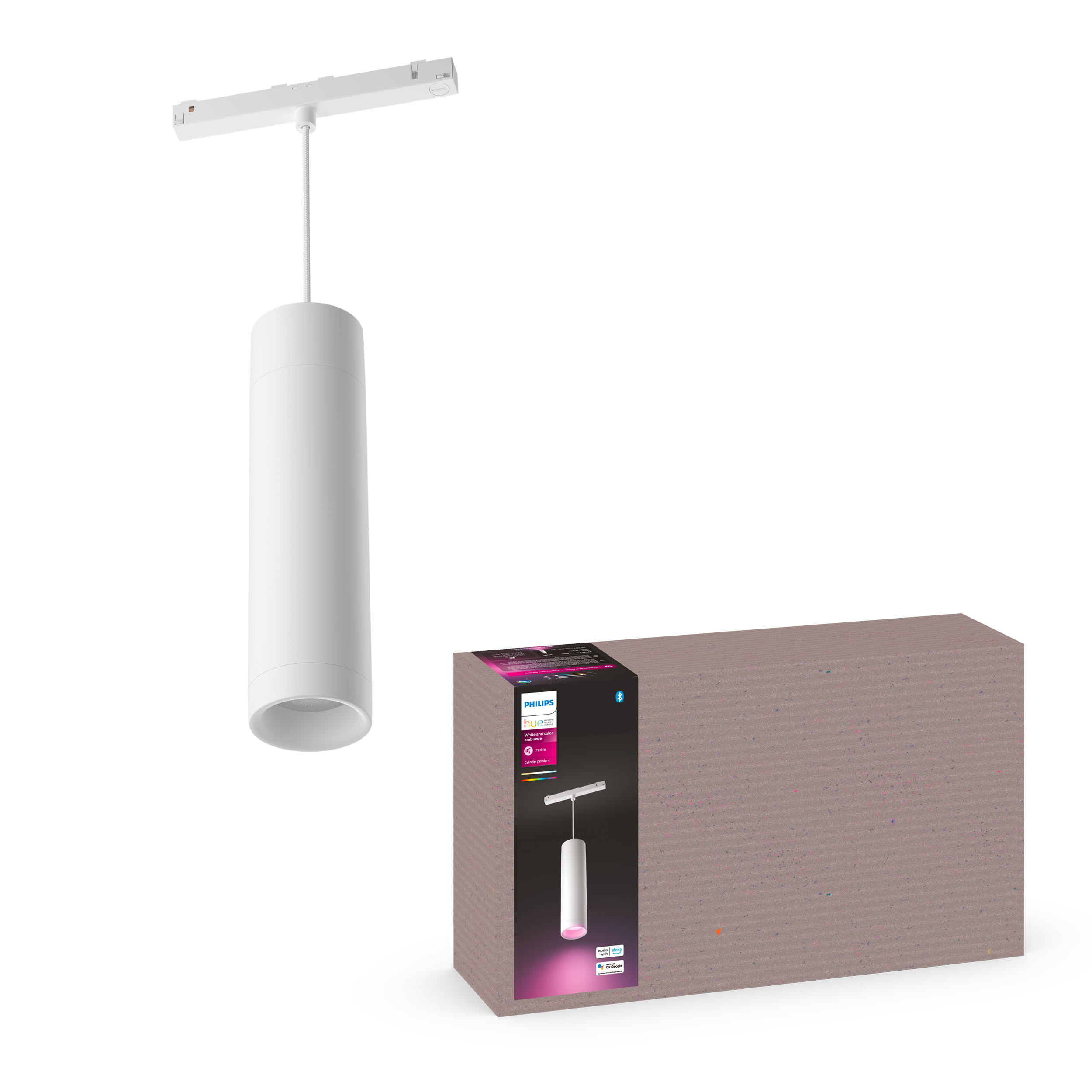 Philips Hue Perifo Ceiling Pendant Cylinder Lamp - White - Smart Home 929003116001