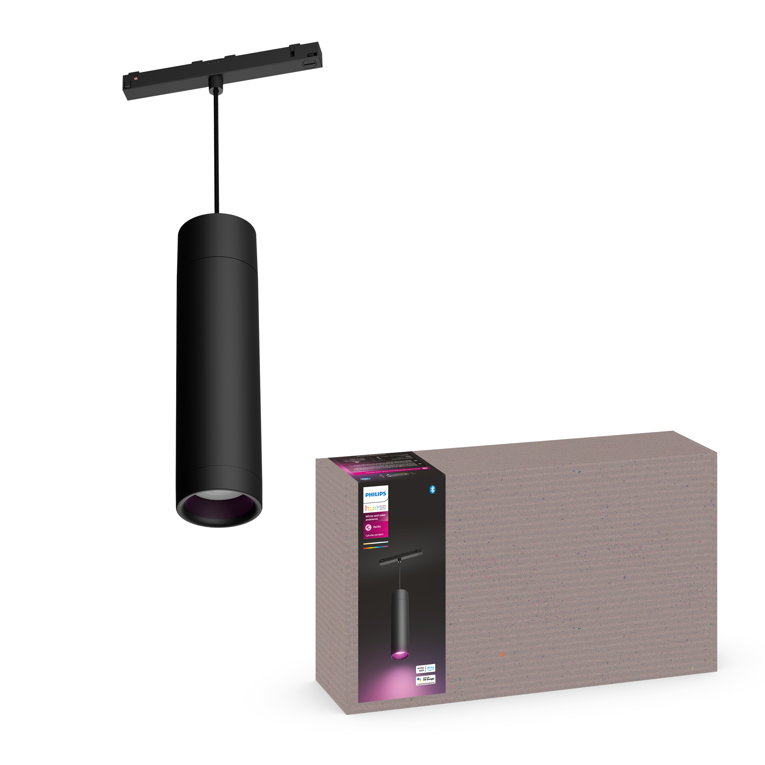 Philips Hue Perifo Ceiling Pendant Cylinder Lamp - Black - Smart Home