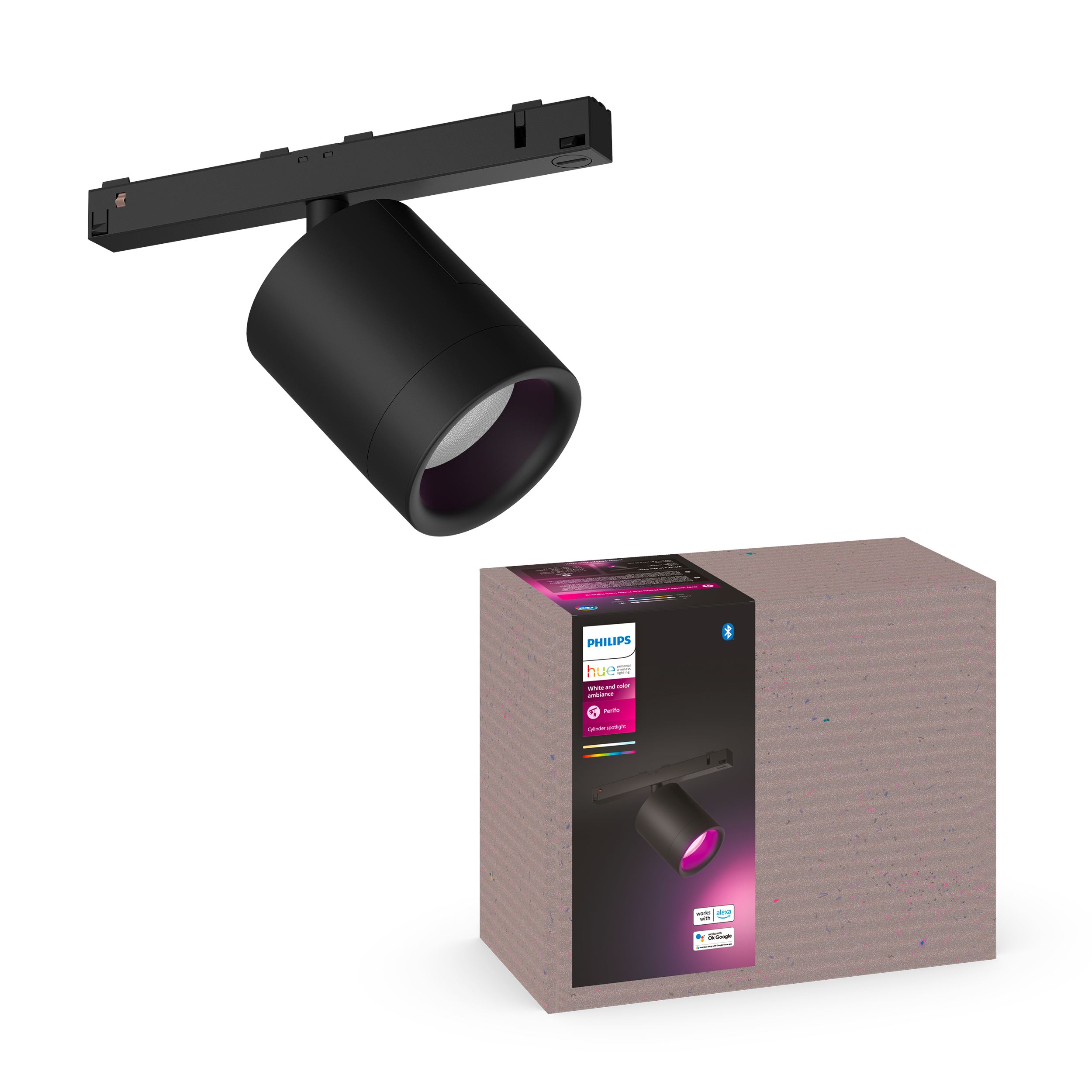 Philips Hue Perifo Cylinder Spotlight - Black - Smart Home 929003115701
