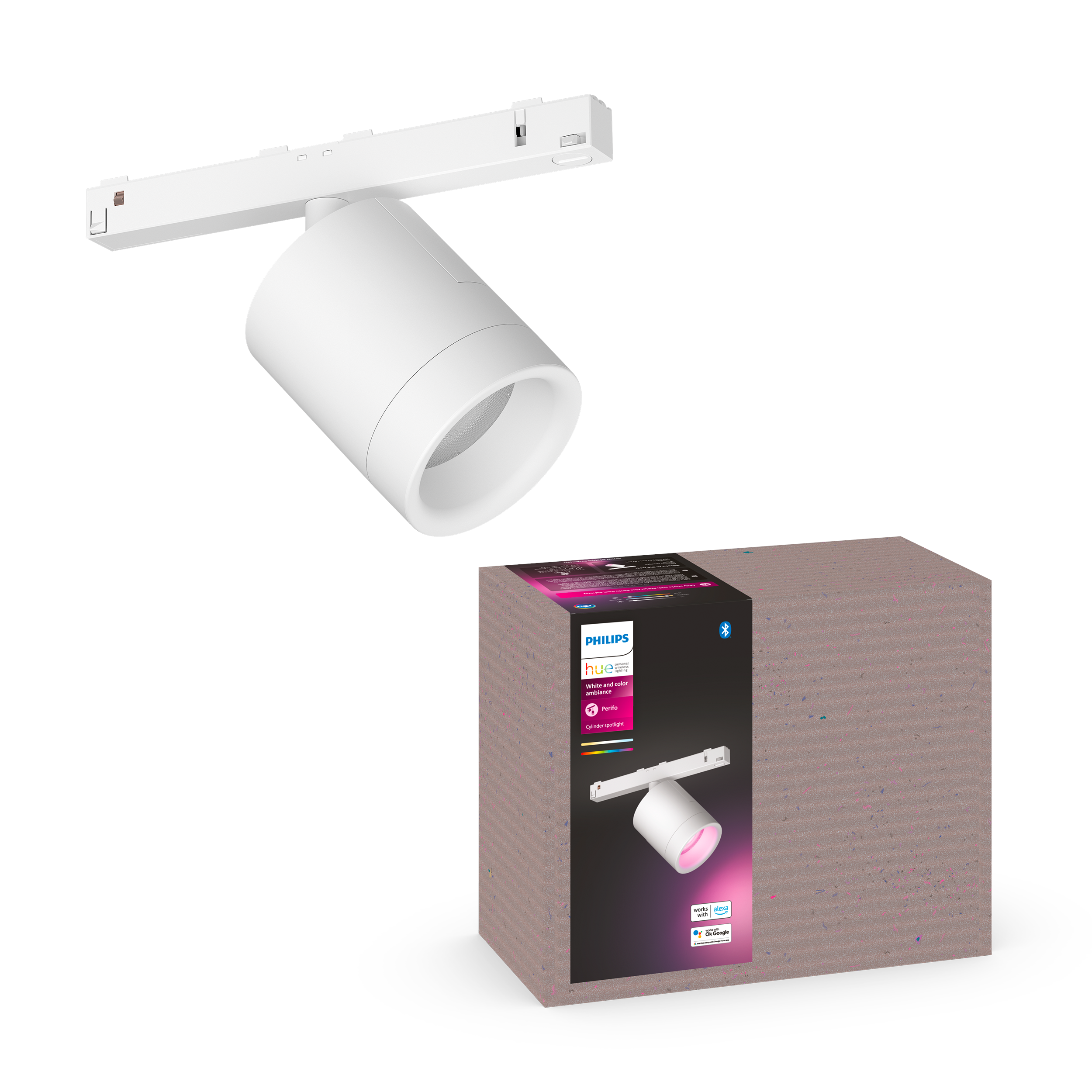 Philips Hue Perifo Cylinder Spotlight - White - Smart Home