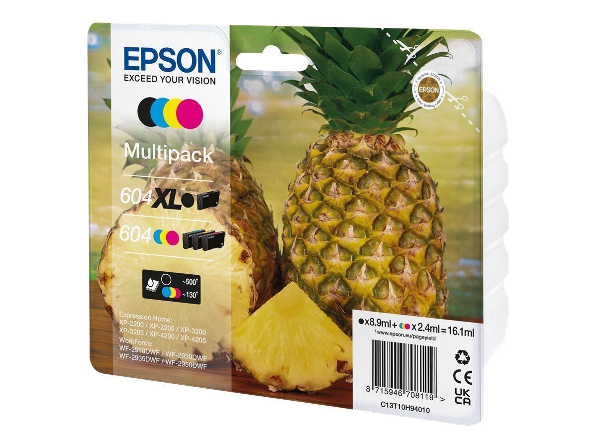 Epson 604xl Multipack - 4-pack - XL - Black Yellow Cyan Magenta - Original - Ink Cartridge - Druckerzubehoer Tinte Toner C13t10h94010