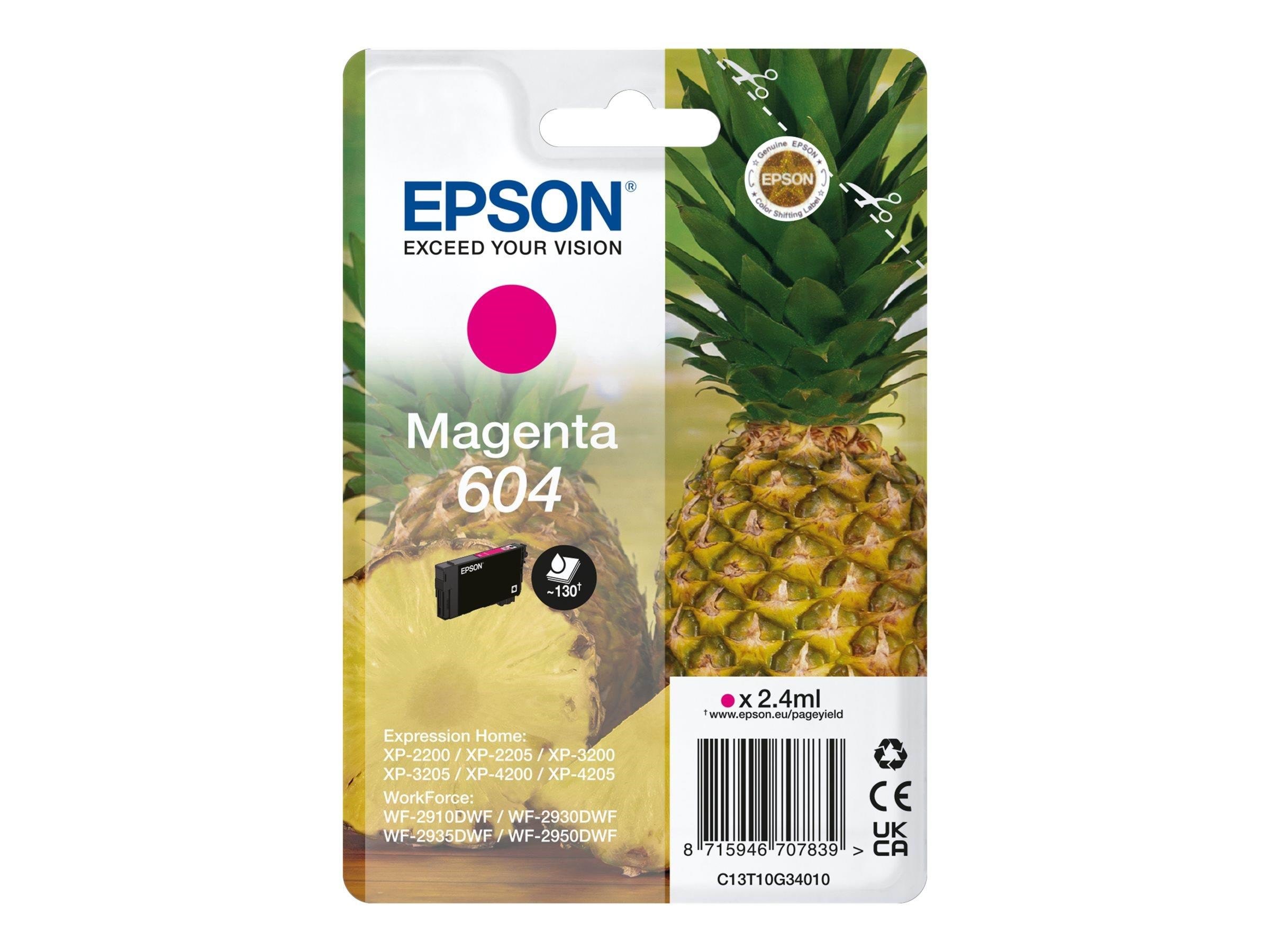 Epson 604 - Magenta - Original - Ink Cartridge - Druckerzubehoer Tinte Toner C13t10g34020