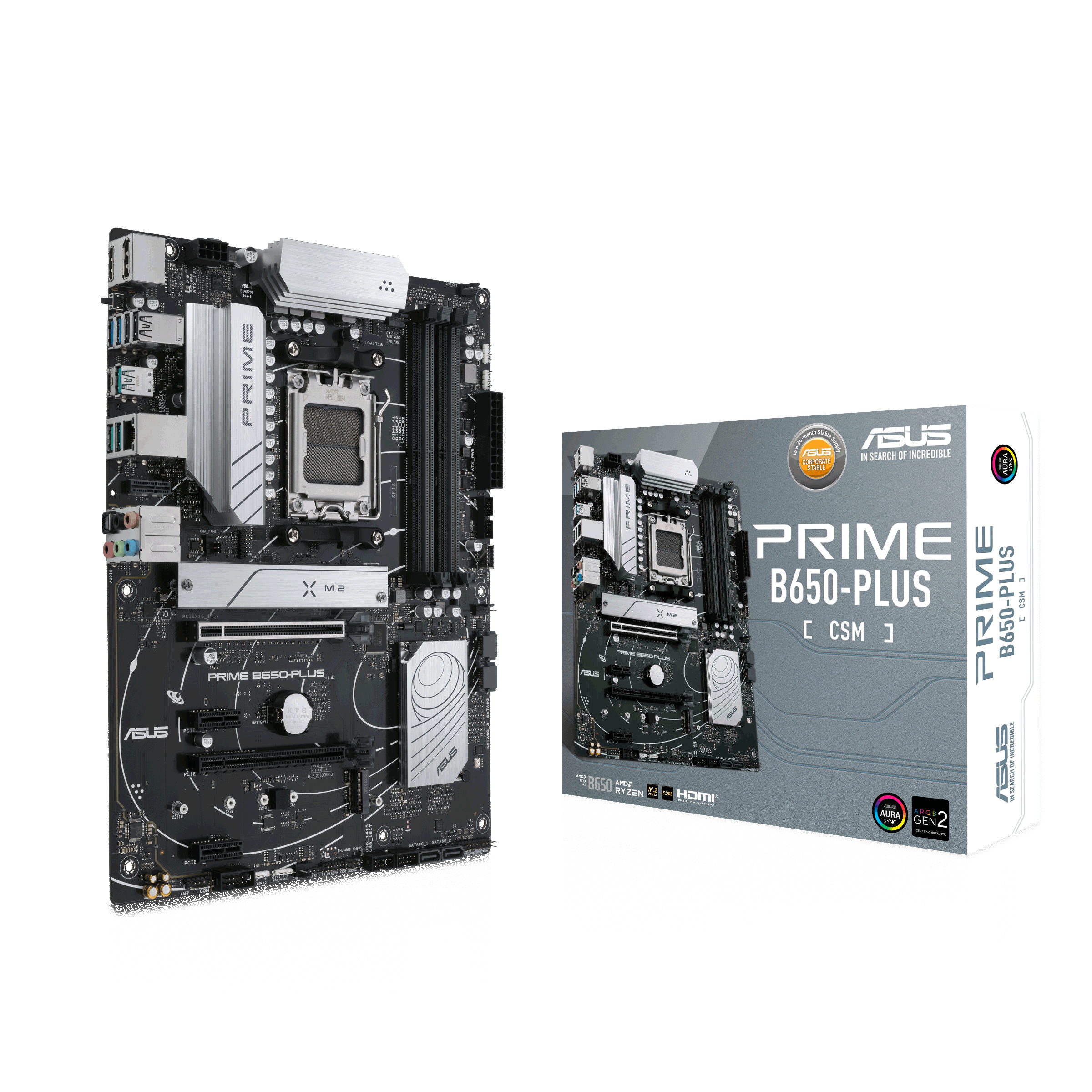 Asus Prime B650-plus-csm Mainboard - Amd B650 - Amd Am5 - Ddr5 Ram - Atx