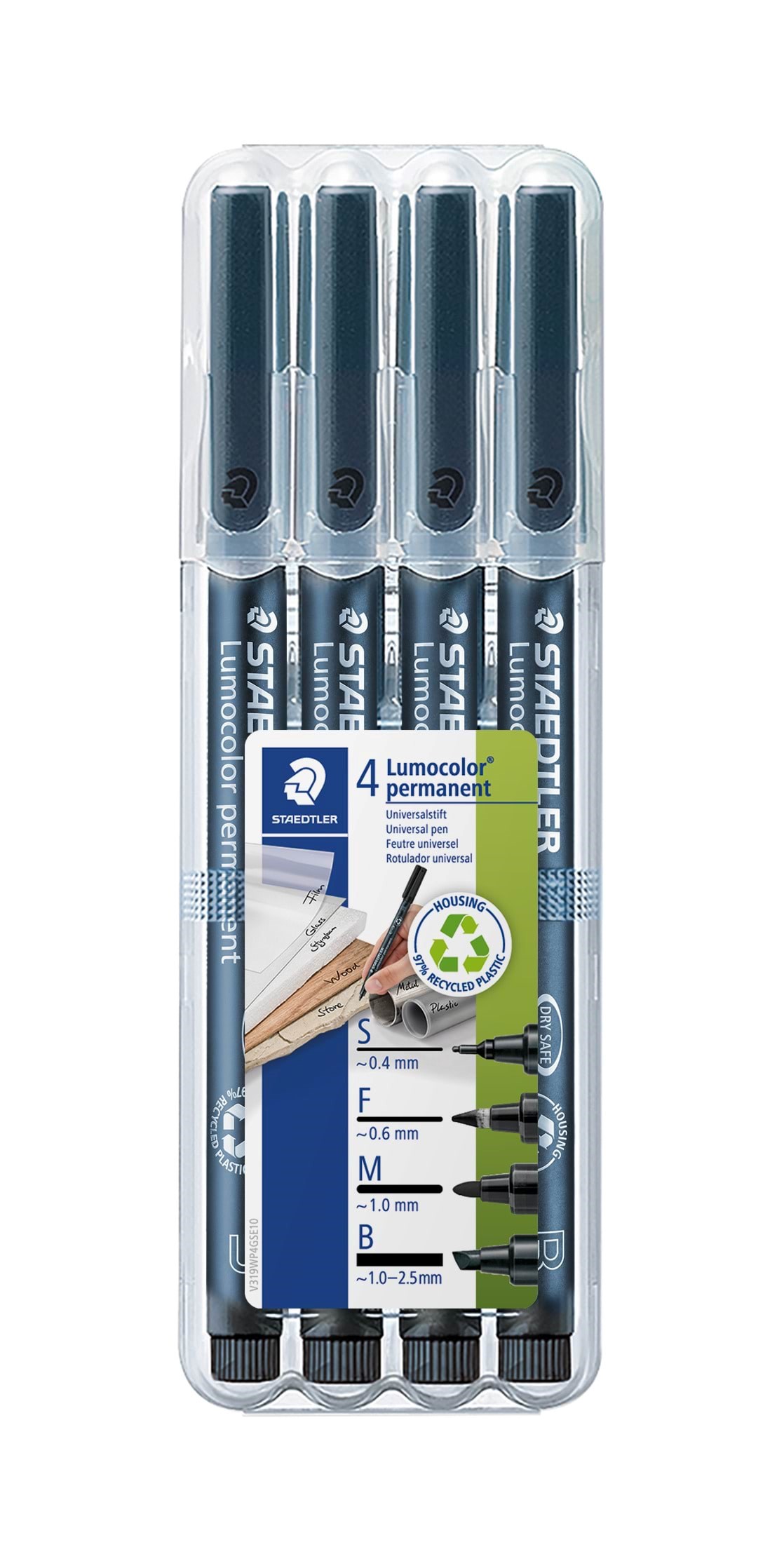 Staedtler Ohp Pen Lumocolor Sfmb 4pcs Walletm - Utensilien Zum Schreiben Und Zeichnen 31-9wp4gs