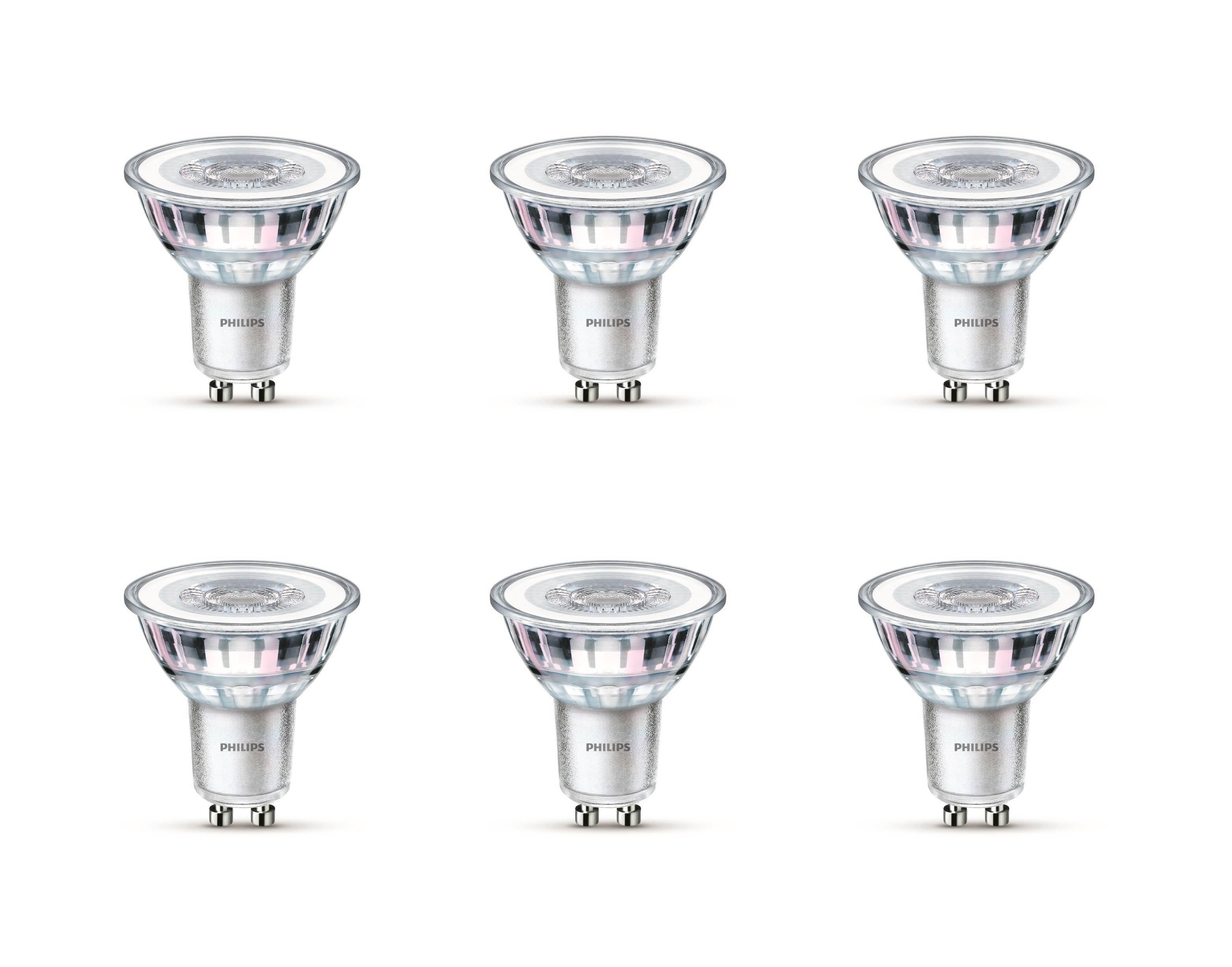 Philips Led-lampe Classic 4.6w/840 (50w) 36° 6-pack Gu10 - Led Birnen