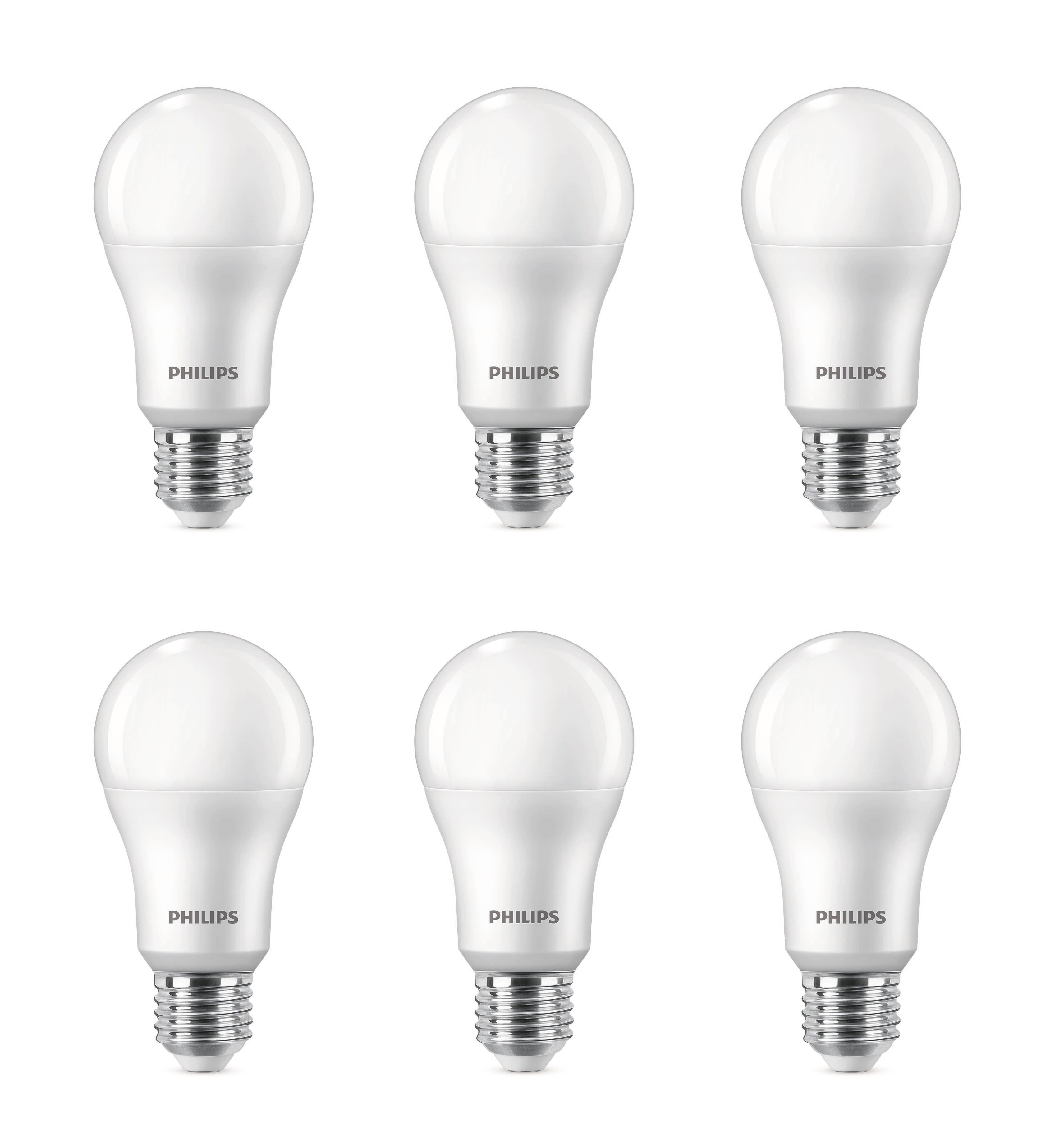 Philips Led-lampe 13w/827 (100w) Frosted 6-pack E27 - Led Birnen