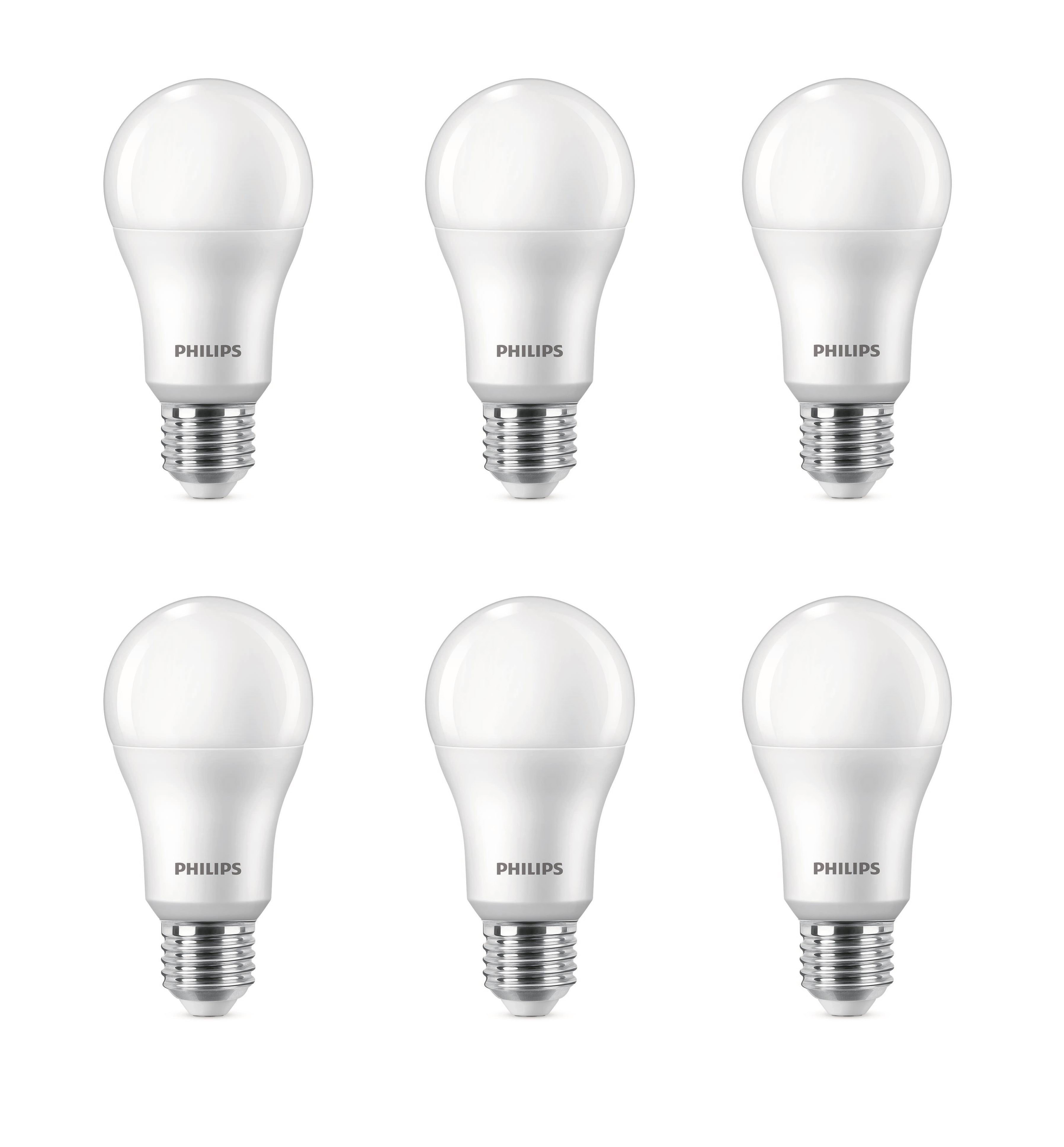 Philips Led-lampe 13w/840 (100w) Frosted 6-pack E27 - Led Birnen