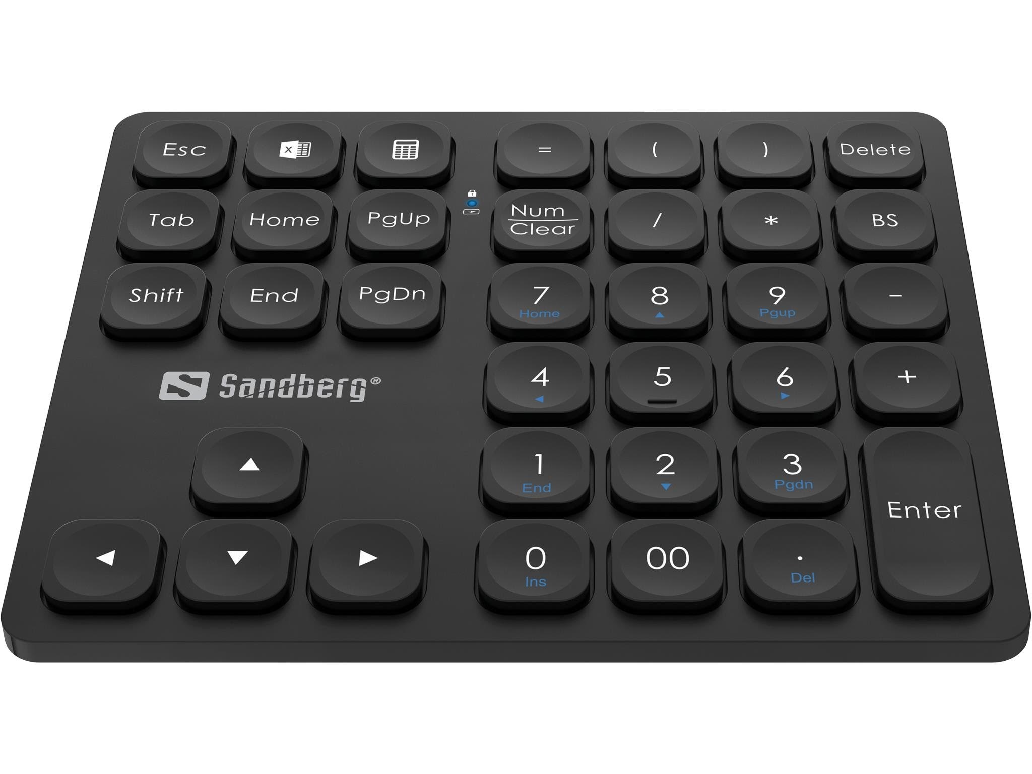 Sandberg Wireless Numeric Keypad Pro - Numpad - Schwarz - Tastaturen