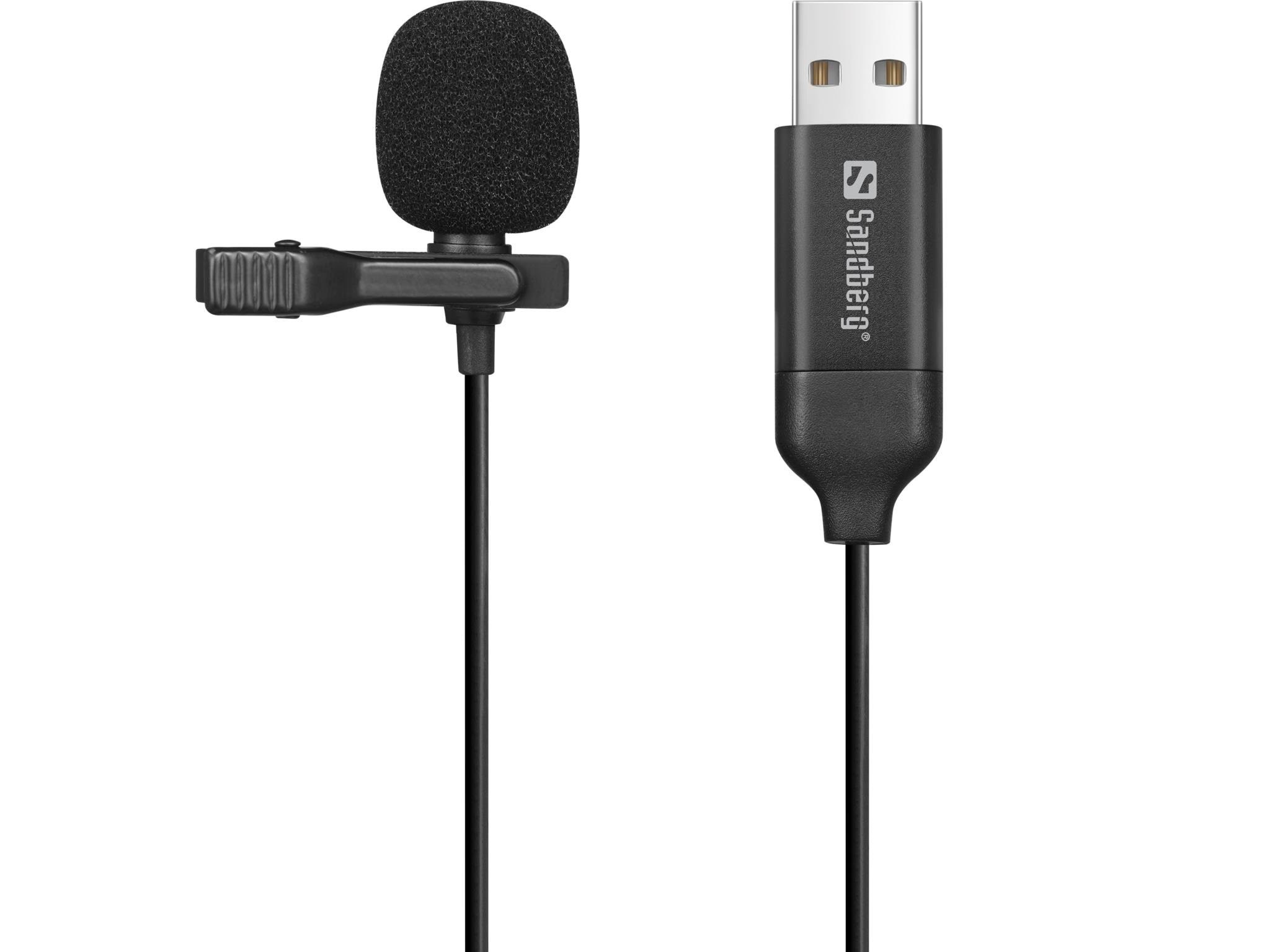 Sandberg Streamer Usb Clip Microphone - Mikrofone Schwarz 126-40