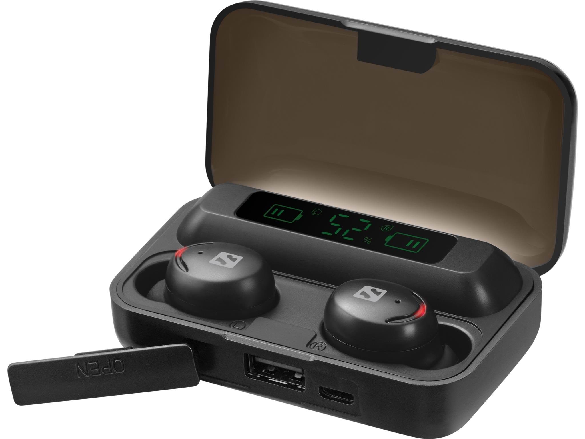 Kopfhörer - Sandberg Bluetooth Earbuds + Powerbank - Kopfhoerer/headsets Schwarz 126-38