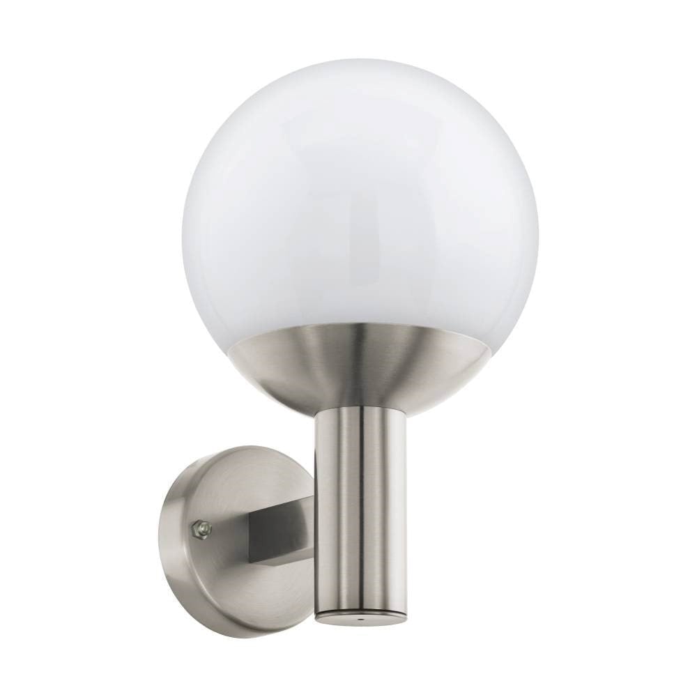 Eglo Nisia-z Outdoor Wall Lamp Stainless Steel/white - Smart Home