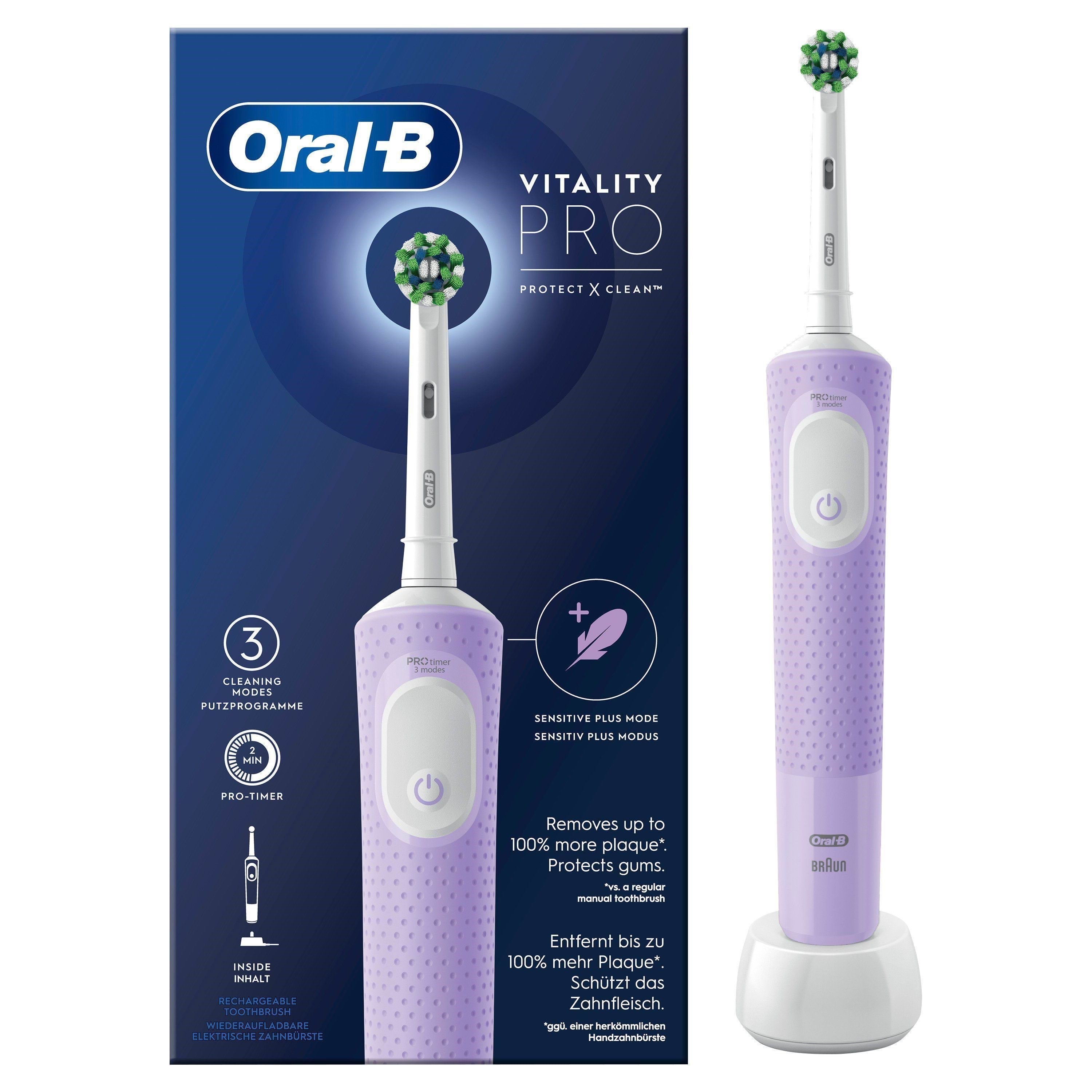 Oral-b Elektrische Zahnbürste Vitality Pro Lilac - Elektrische Zahnbuersten