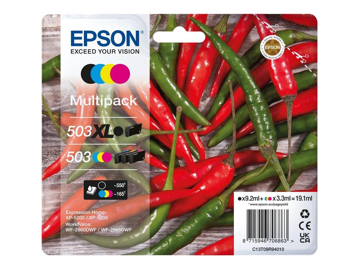 Epson 503 XL Multipack - 4-pack - XL - Black Yellow Cyan Magenta - Original - Ink Cartridge - Druckerzubehoer Tinte Toner