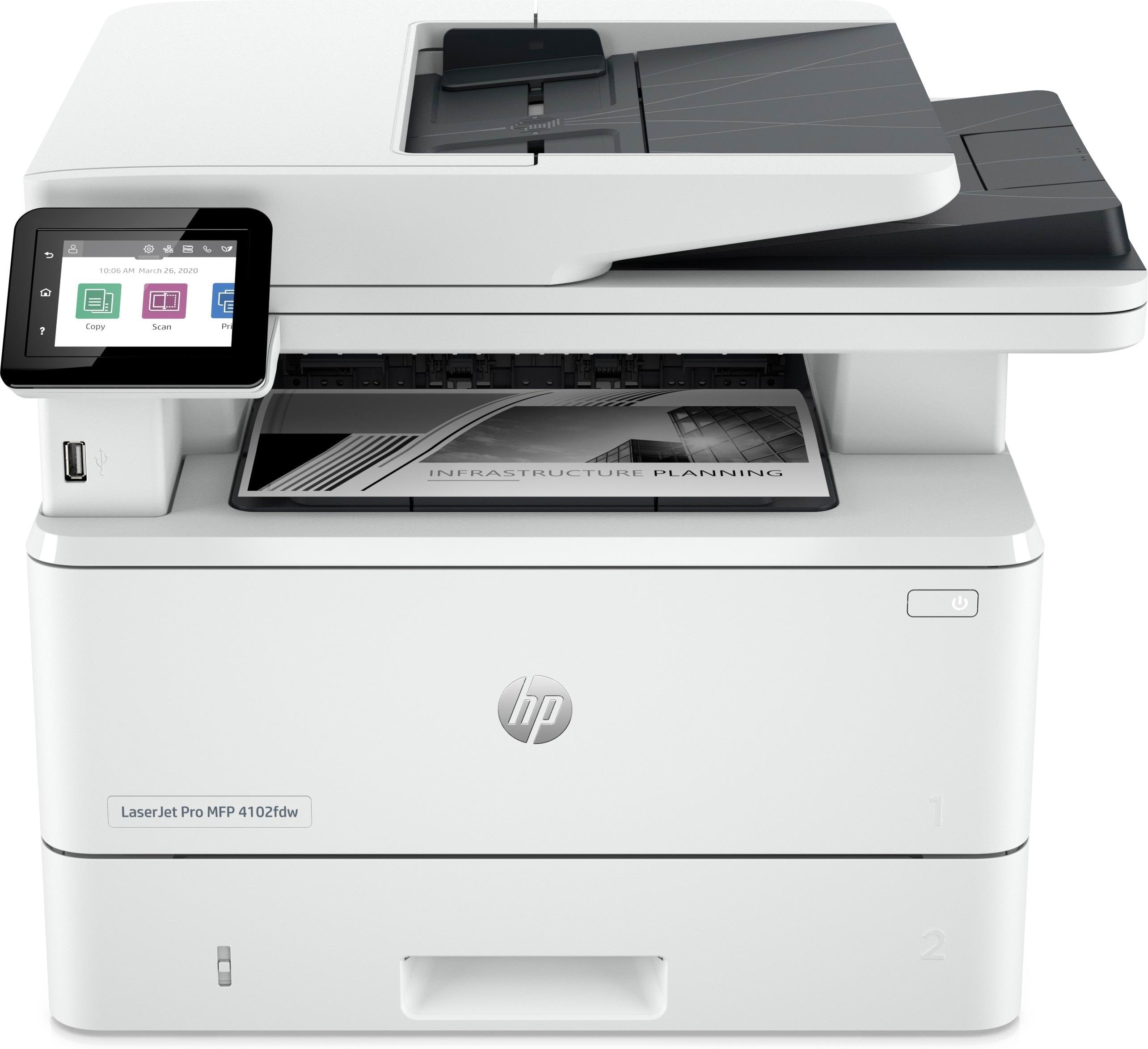 HP Laserjet Pro Mfp 4102dw Mono Laser All in One Drucker Multifunktion - Einfarbig - Laser - Drucker 2z622f#B19- Drucker