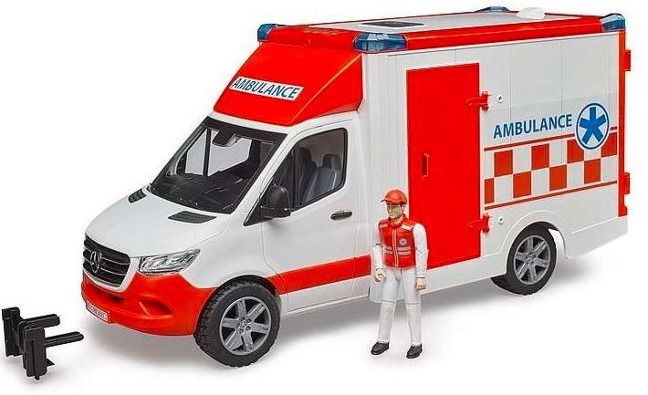 Bruder MB Sdrucker Ambulance With Driver - Spielzeugauto