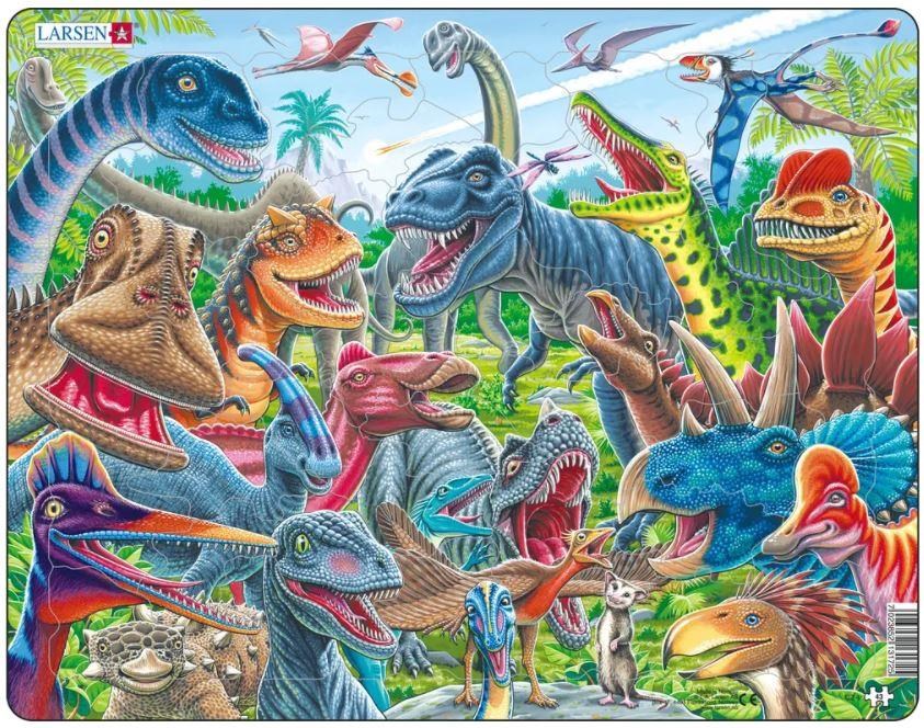 Larsen Puzzles Cheerful Dinosaurs La-cz4