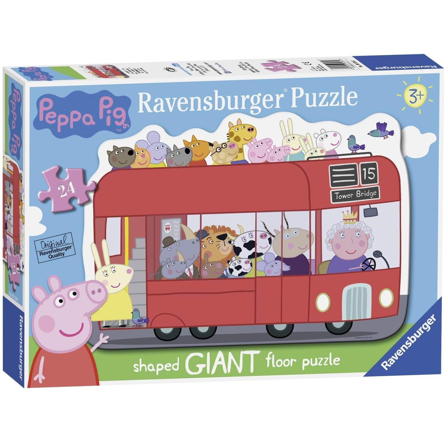 Ravensburger Peppa Pig Shaped Bus 24 2D Puzzles