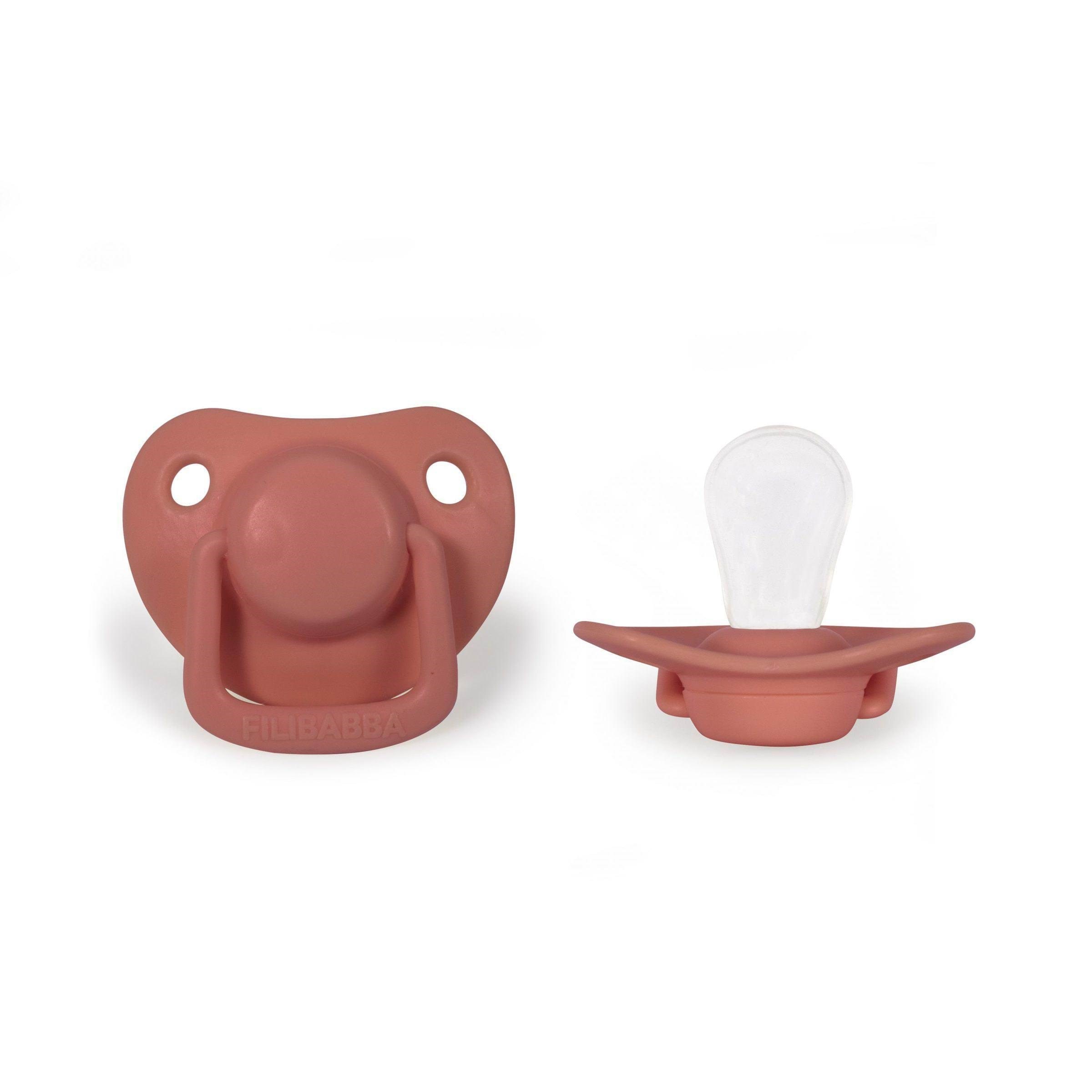 Filibabba Pacifiers 2-pack - Coral 0-6 Months - Babypflege Fi-ph055