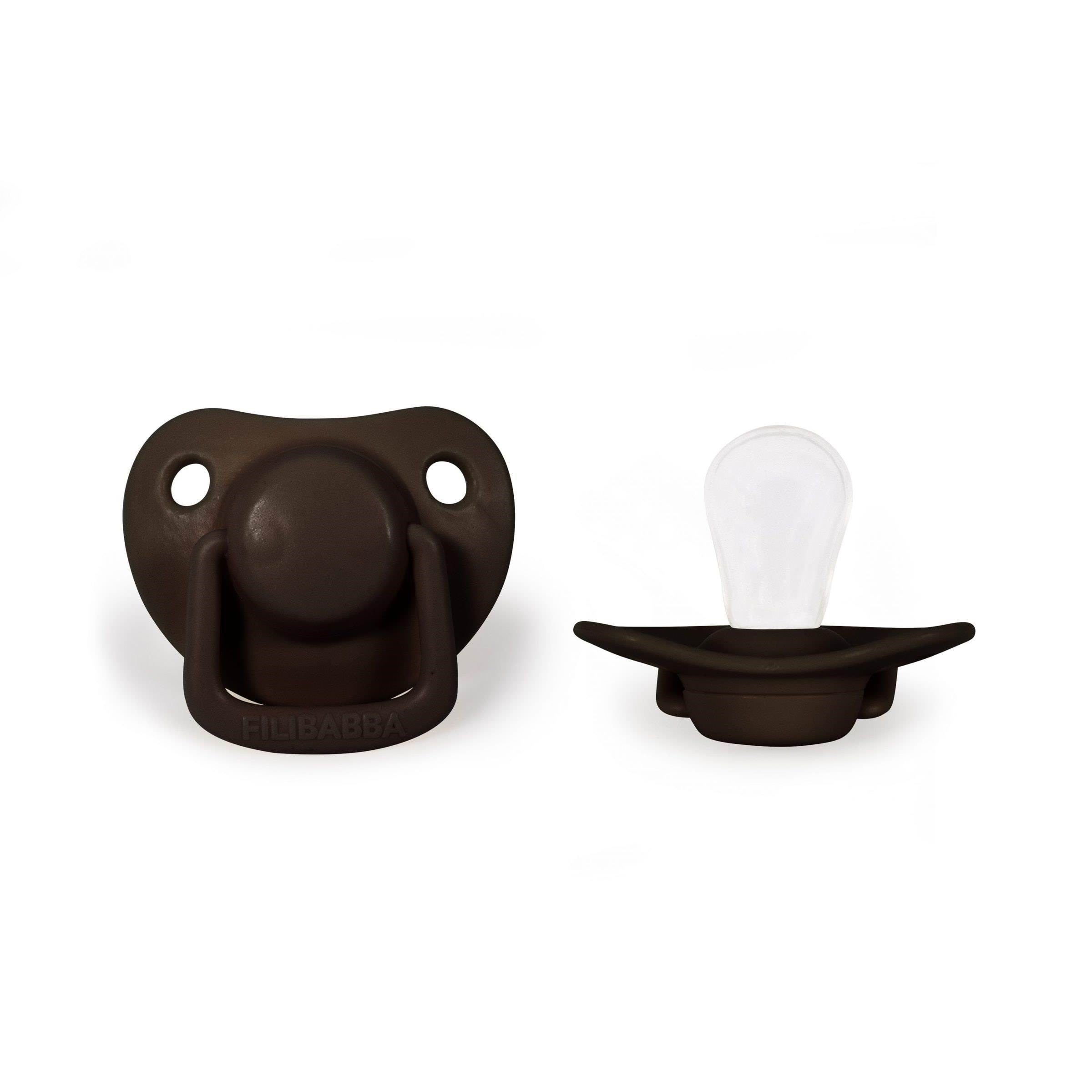 Filibabba Pacifiers 2-pack - Chocolate 0-6 Months - Babypflege Fi-ph011