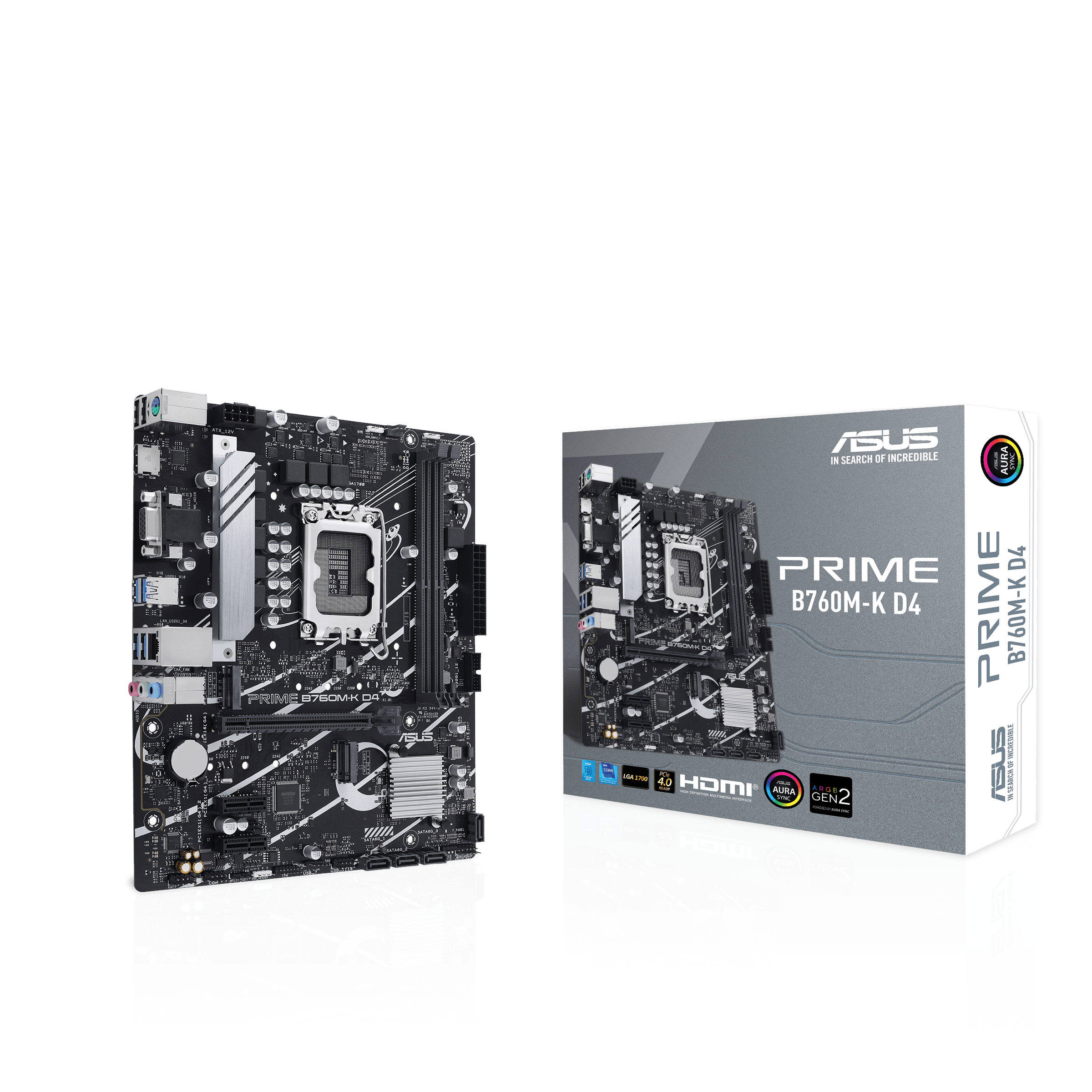 Asus Prime B760m-k D4 Mainboard - Intel B760 - Intel Lga1700 - Ddr4 Ram - Micro-atx 90mb1ds0-m0eay0