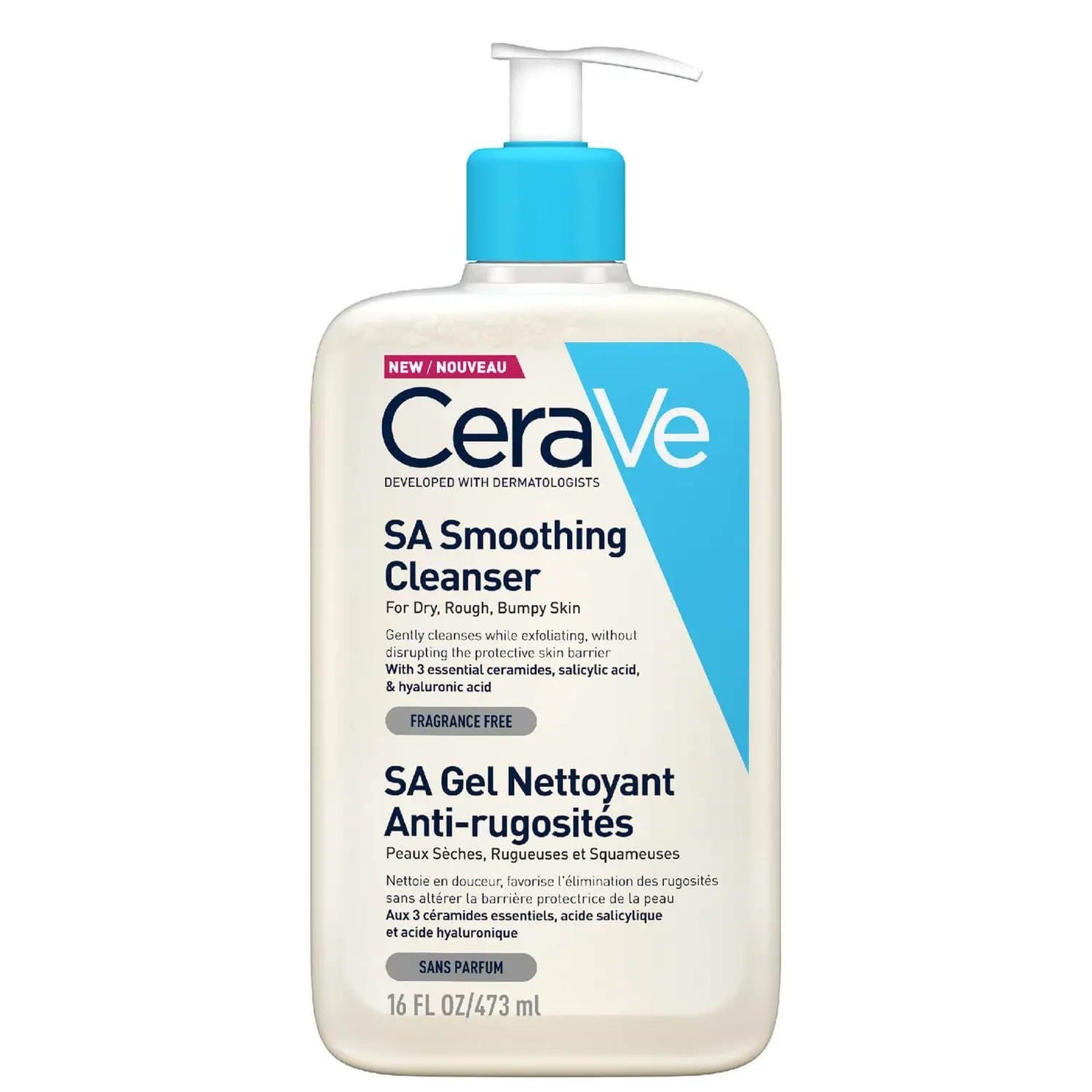 Cerave SA Smoothing Cleanser 473ml - Dry Rough Bumpy Skin - Gesichtspflege