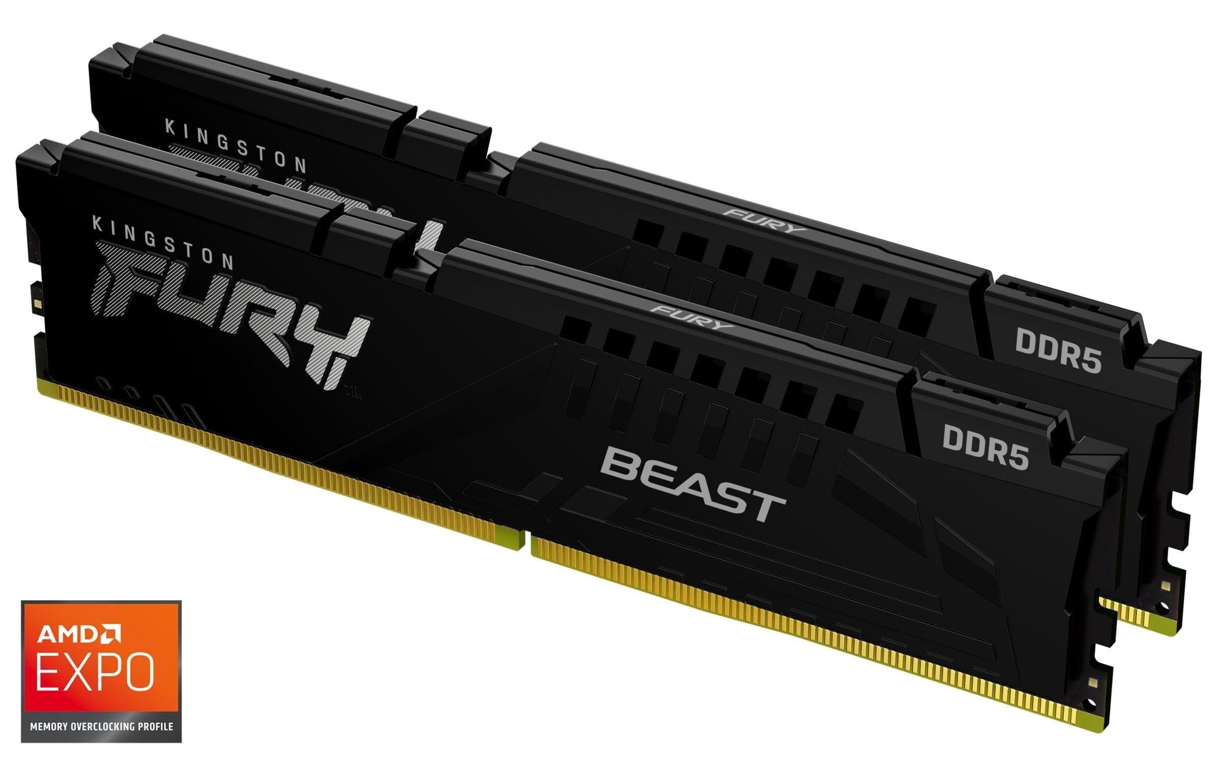 Kingston Fury Beast Ddr5-5600 - 16gb - Cl36 - Dual Channel (2 Pcs) - Amd Expo & Intel Xmp - Schwarz - Ram Kf556c36bbek2-16