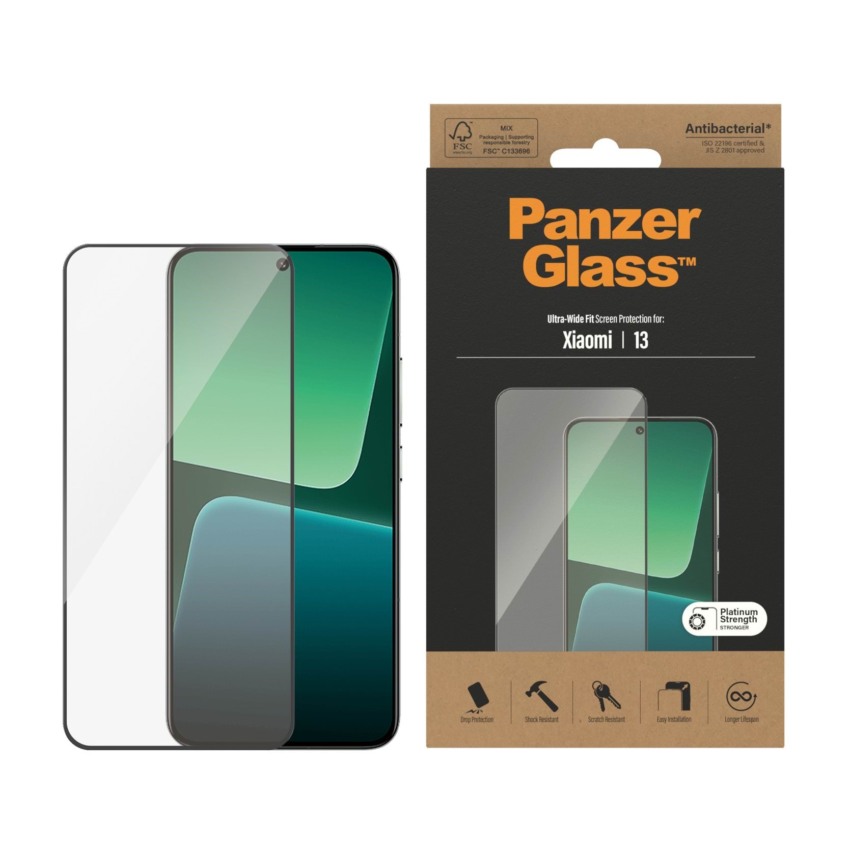 Panzerglass Screen Protector Xiaomi 14 | 13 | Ultra-wide Fit - Handys Schutzfolie Panzer8066