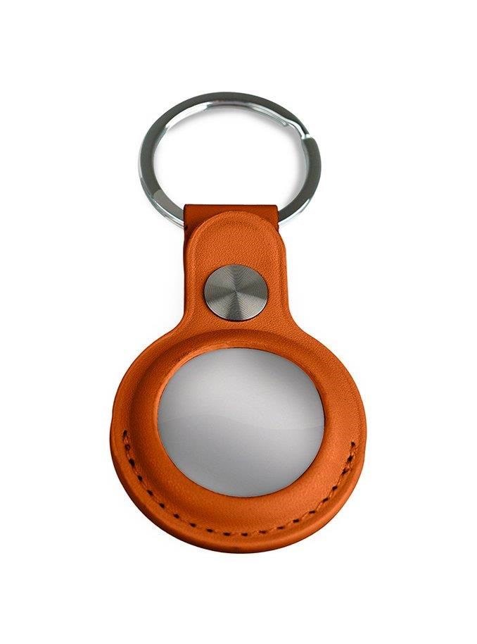 Light Solutions Airtag Key Ring - Leather - Brown - Handys Anderes Zubehoer 5714255006889