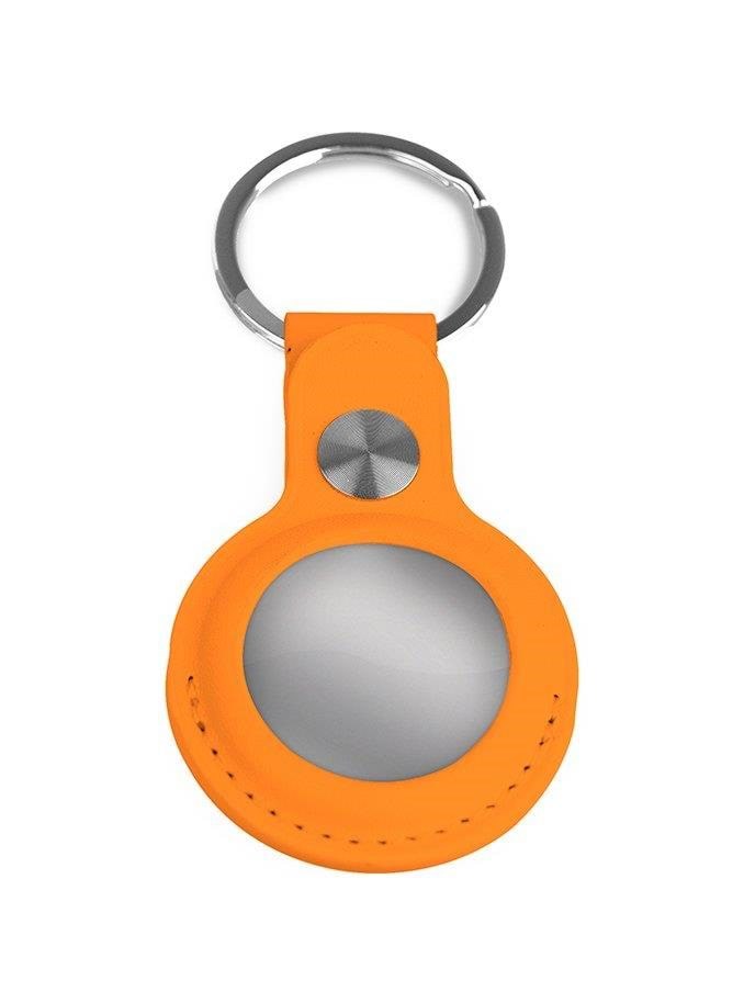 Light Solutions Airtag Key Ring - Leather - Orange - Handys Anderes Zubehoer