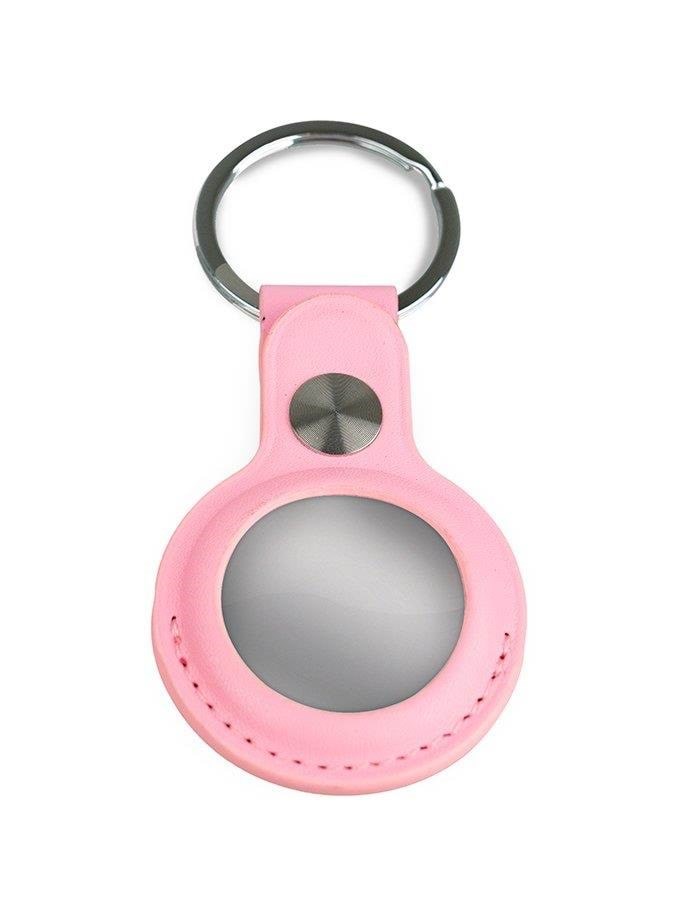 Light Solutions Airtag Key Ring - Leather - Pink - Handys Anderes Zubehoer