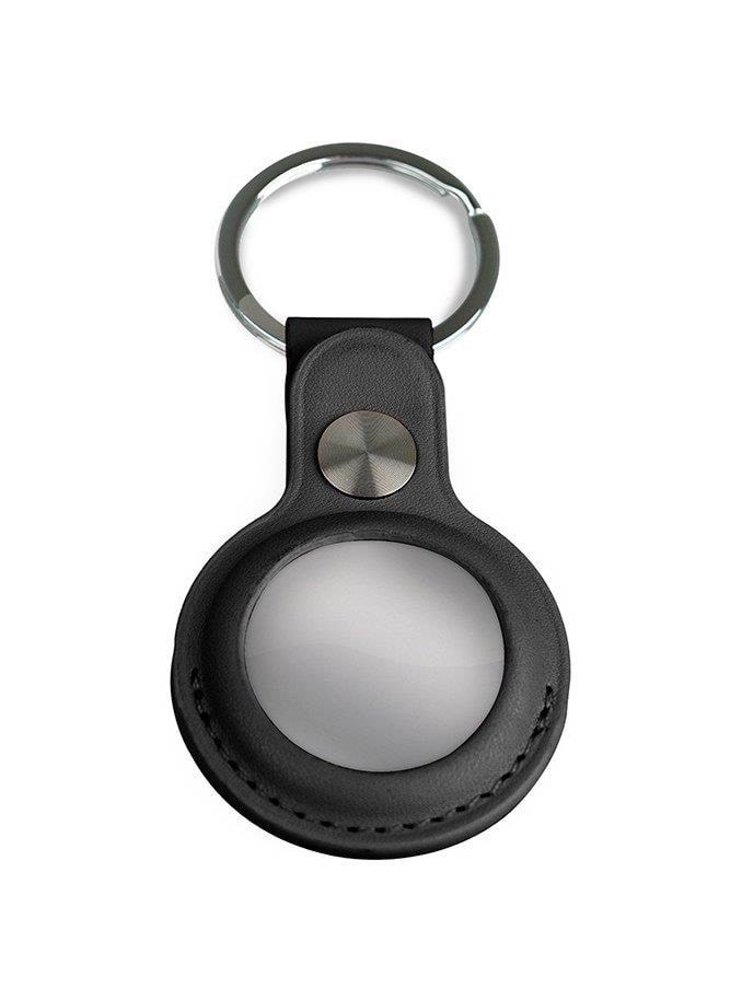 Light Solutions Airtag Key Ring - Leather - Black - Handys Anderes Zubehoer