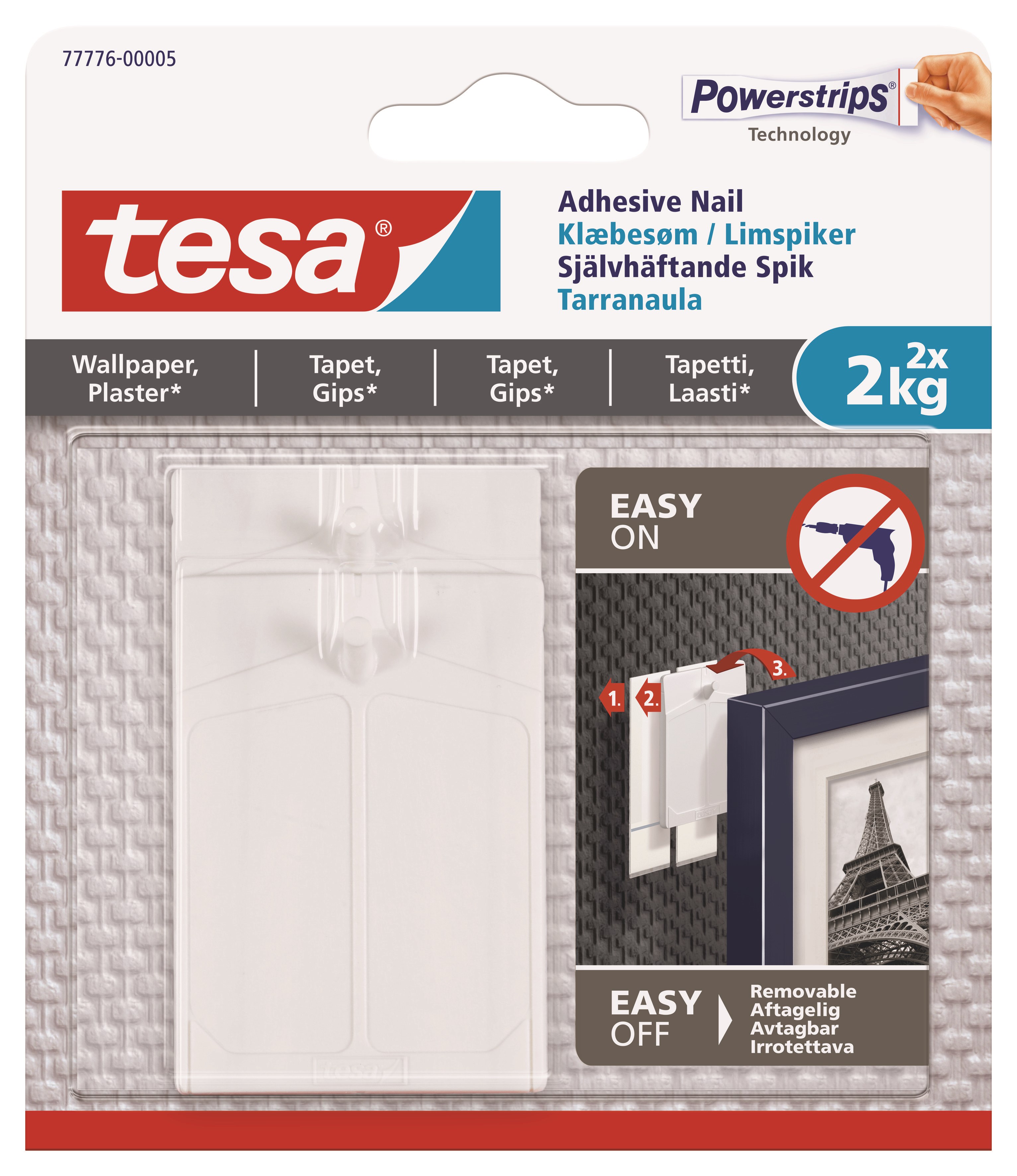 Tesa Adhesive Nail 2kg Wallpaper - Kleiderbuegel Und Haken
